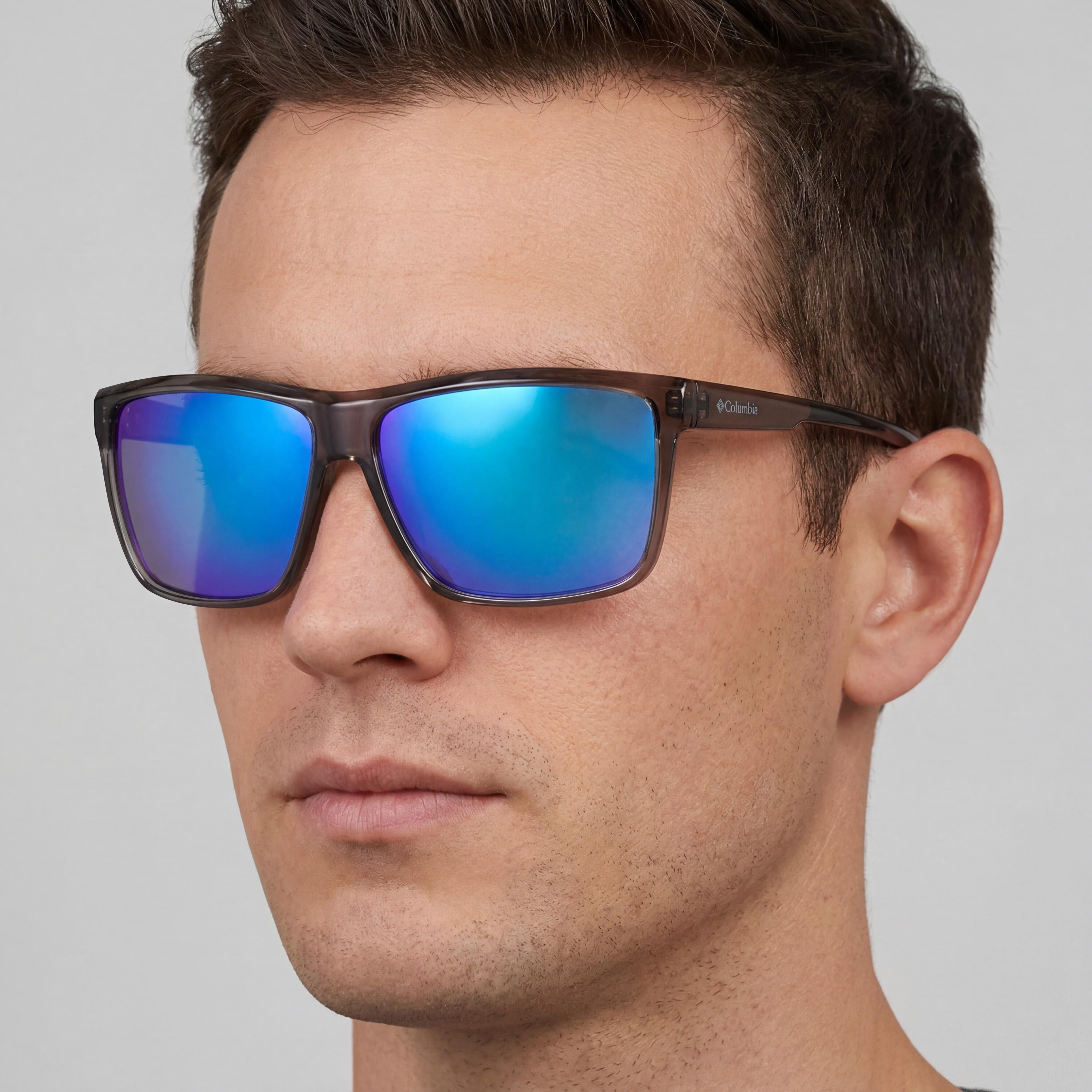 Columbia C572sp N Timber Pointe Men's Polarized Plastic Sunglasses with Grey Light Blue Mirror Lens 63mm, Photo 5