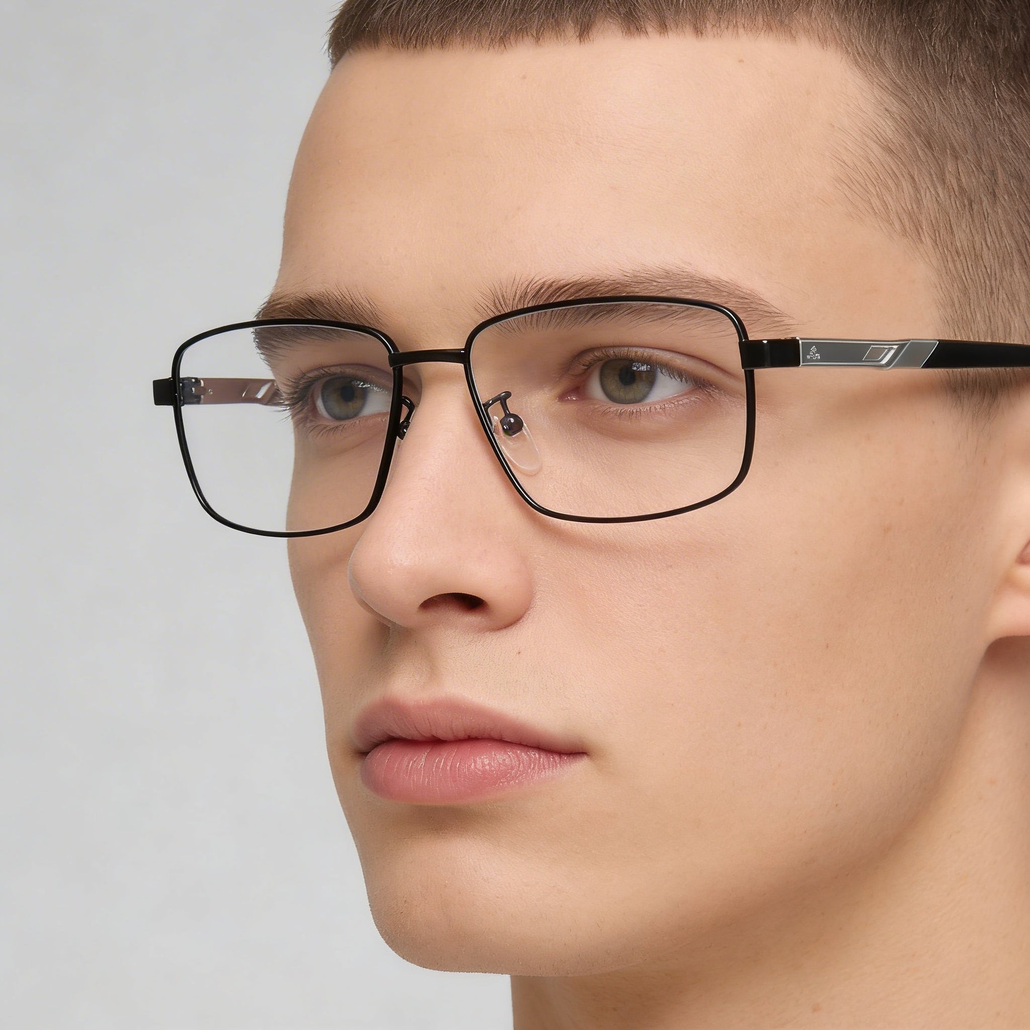 Adidas Casual Unisex Metal Matte Black Transparent Eyeglasses 55-15-145, Photo 4