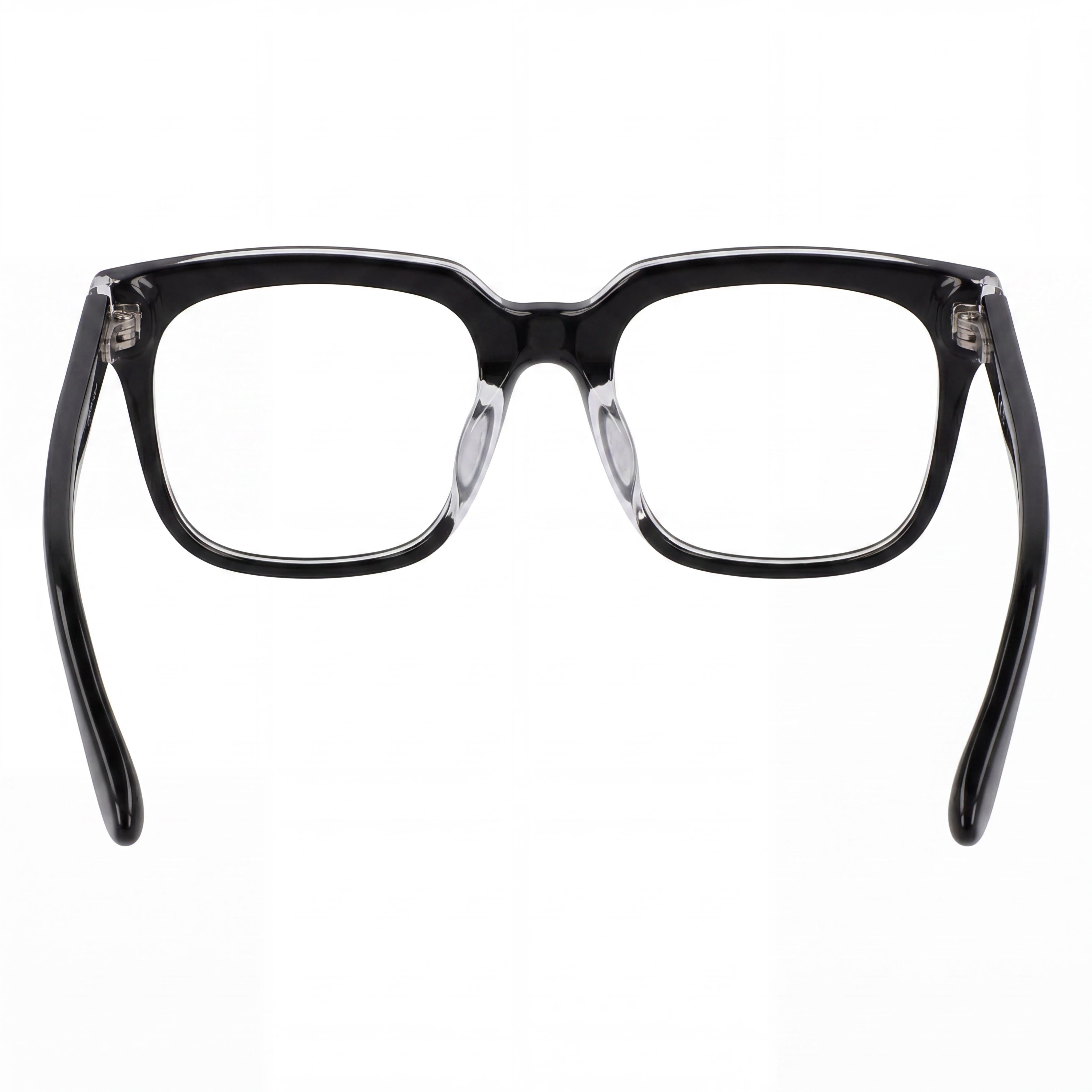 Nike Men's 7167lb Metal Eyeglasses with Clear Lenses 52mm Black Crystal Clear Frame, Photo 3