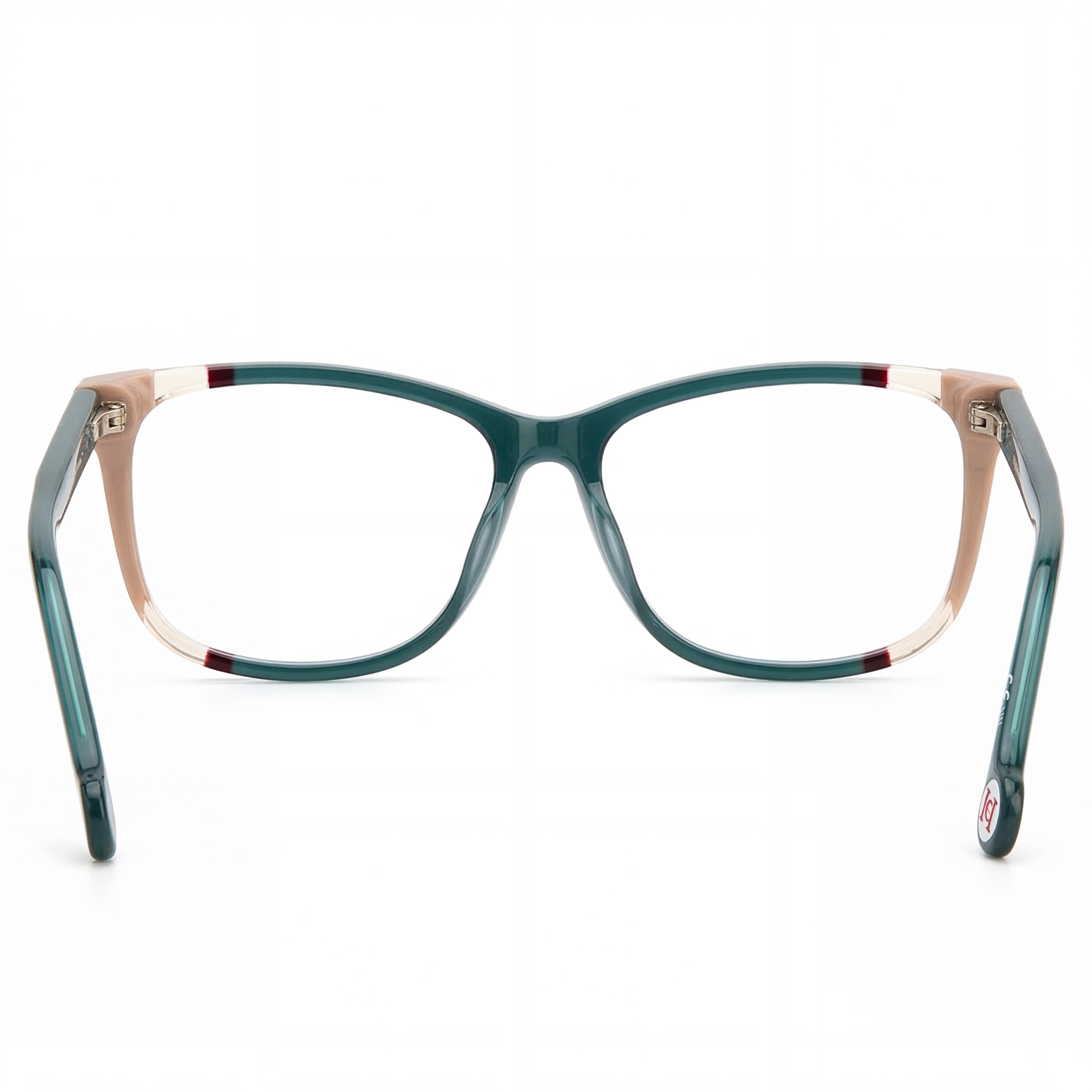 Carolina Herrera CH 0066 Women's Eyewear with Teal Brown Acetate Frame, Polycarbonate Lens 55-14-145mm, Photo 3