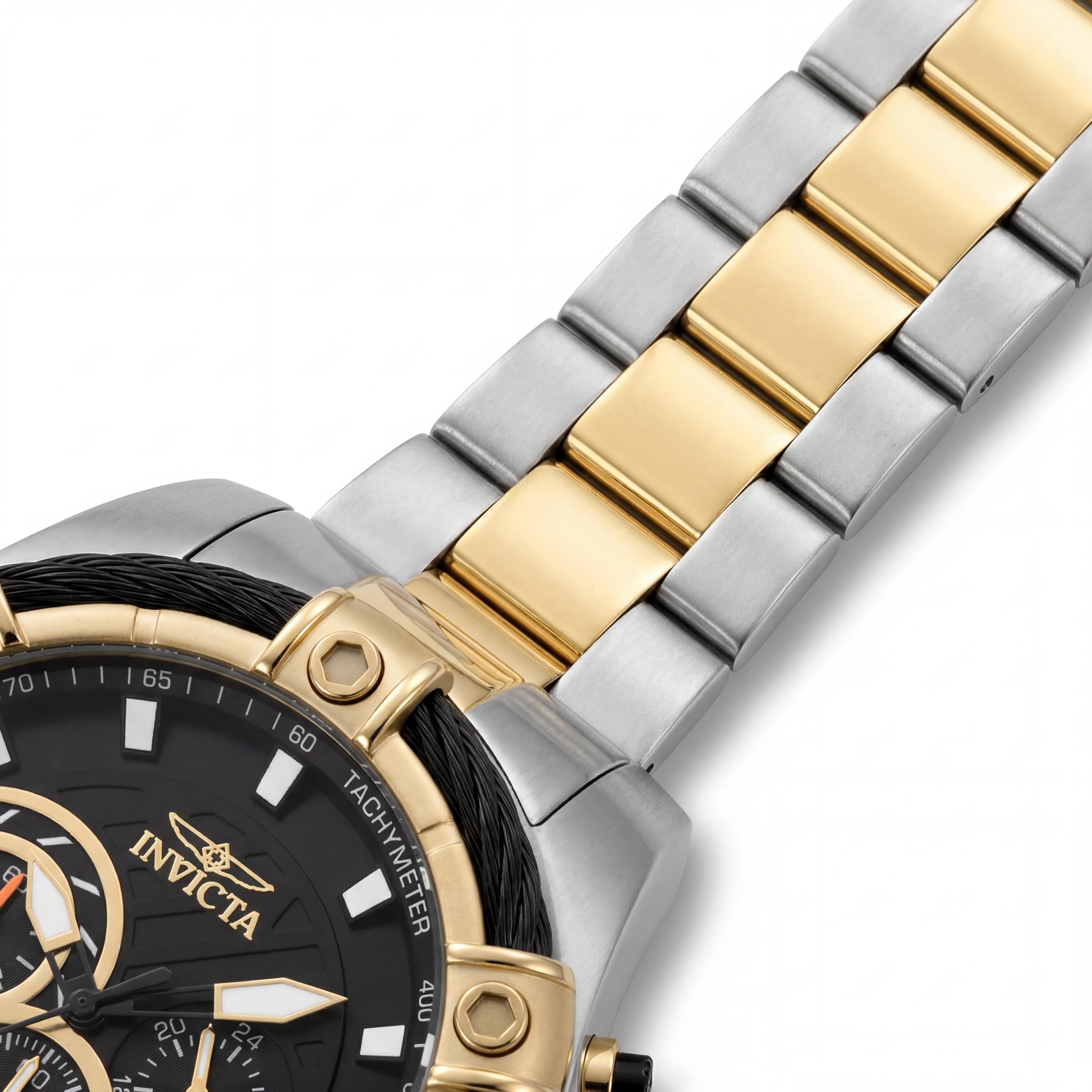 Invicta Bolt 48868 Men's Stainless Steel Black Dial Chronograph Water Resistant Watch 52mm, Photo 3