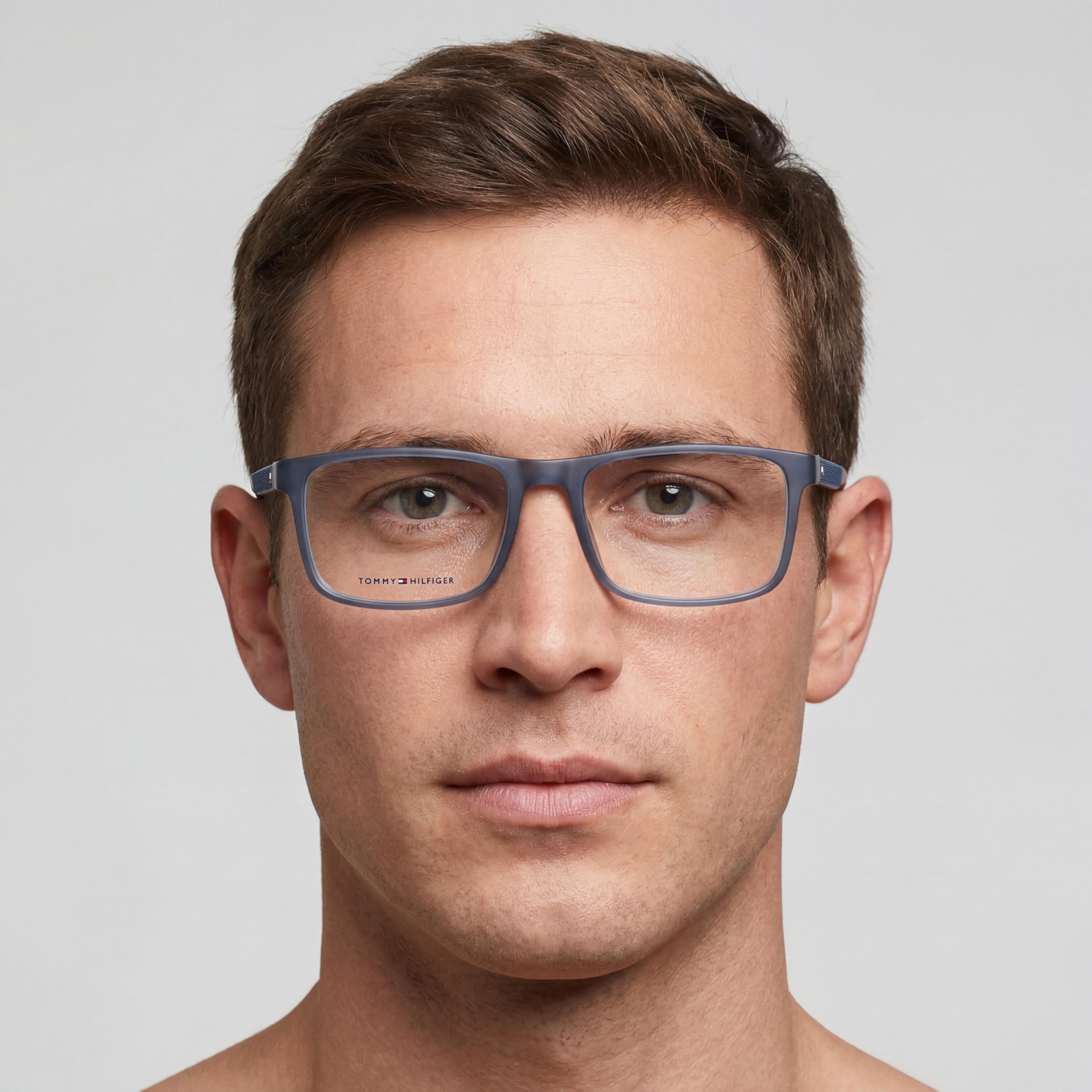 Tommy Hilfiger Th 2148 Men's Blue Brown Polyamide Frame Non-Polarized Polycarbonate Lens Sunglasses 55mm, Photo 4