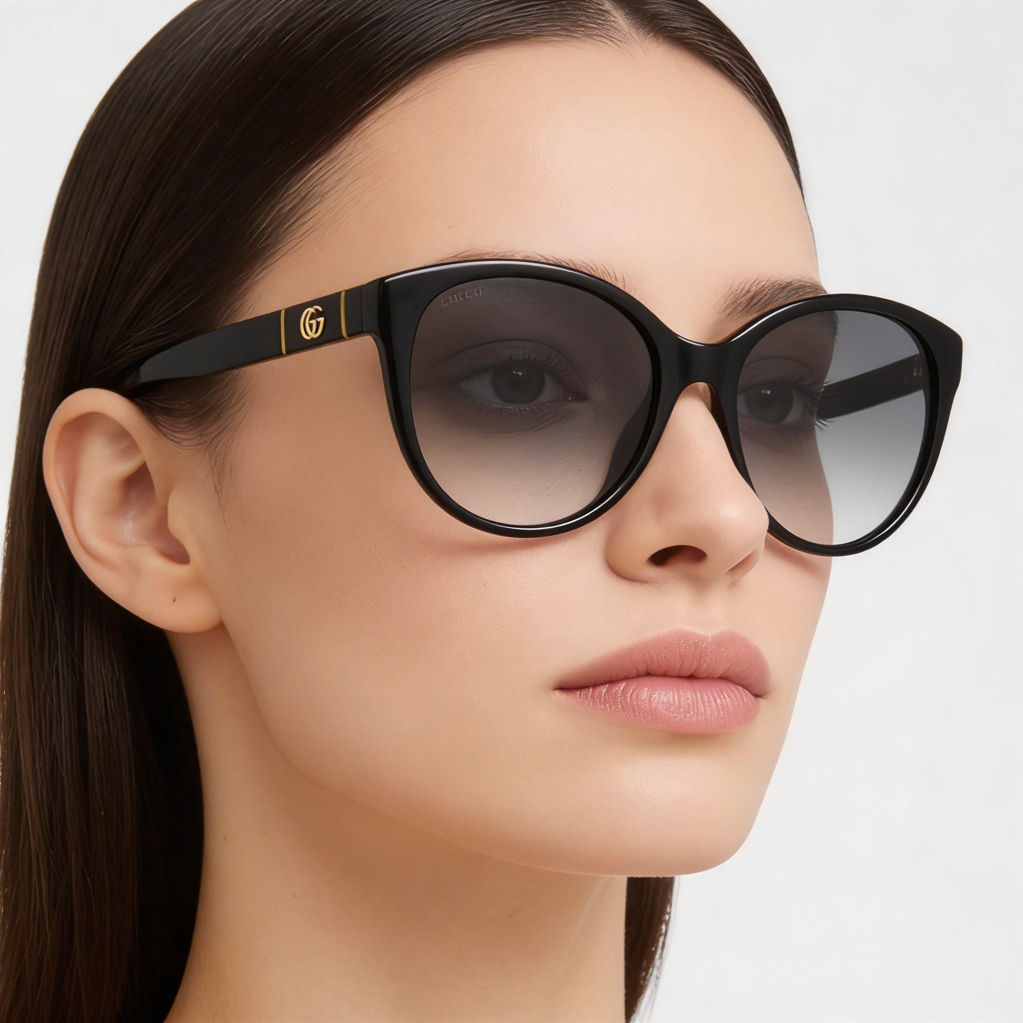 Gafas de sol Gucci Contemporaneo para mujer, color negro, inyectado, gris degradado, sin polarizar, con protección UV, 56 mm, Photo 5