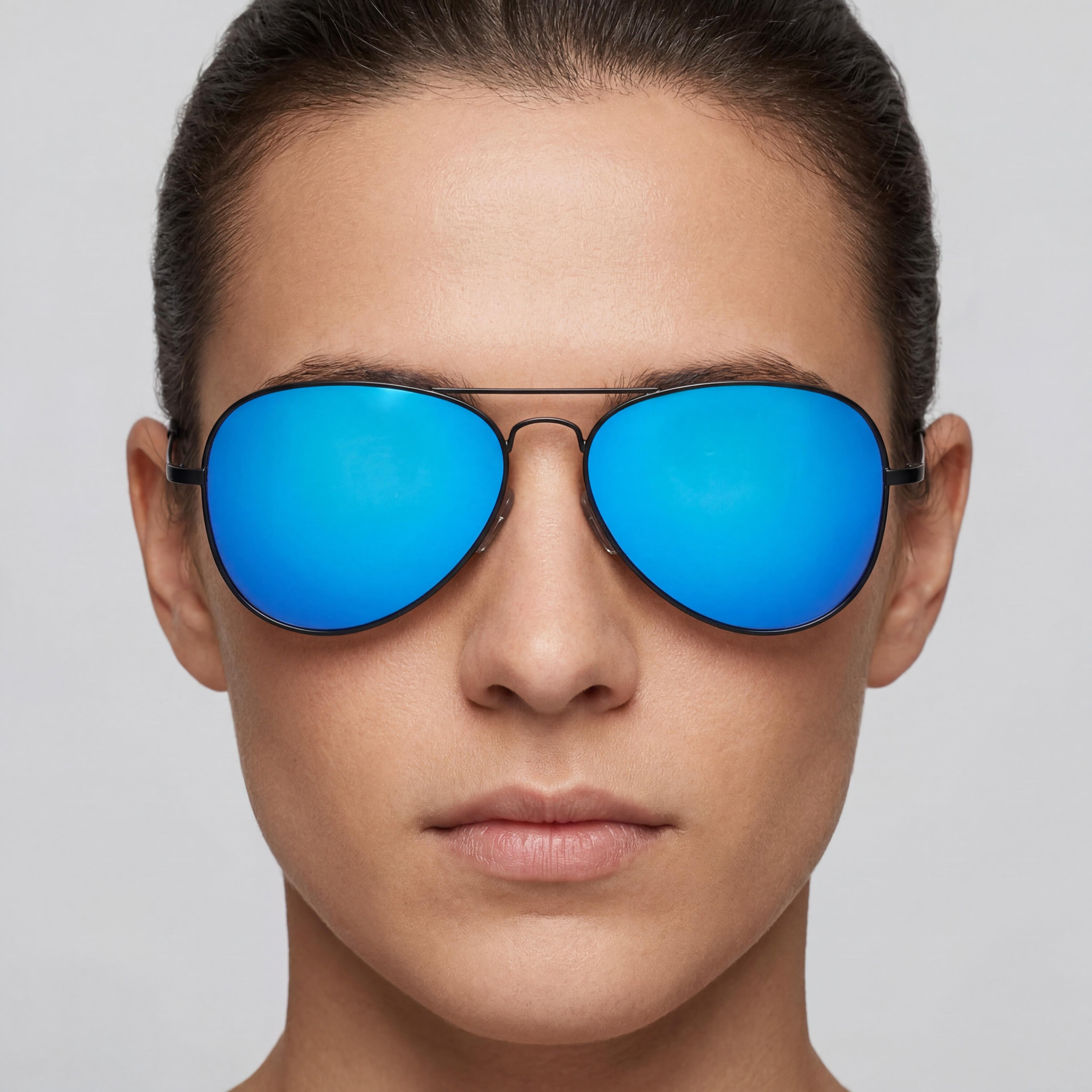 Columbia C113SP NORWESTER Unisex Metal Sunglasses, Satin Black Frame, Blue Polarized UV Protected Lenses, 59mm, Photo 4