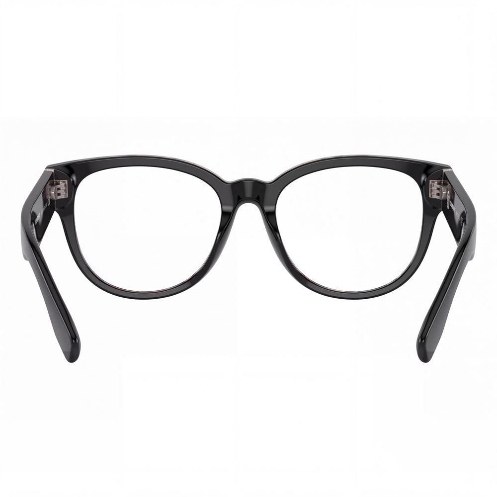 BURBERRY Classic Style Unisex Acetate Optical Frame in Top Black on Vintage Check 53mm