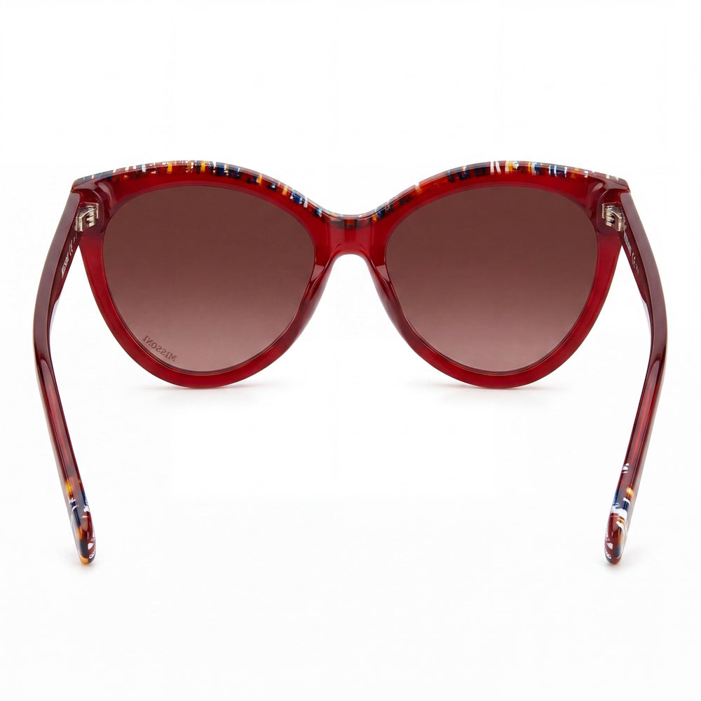 Gafas de sol de acetato con forma de ojo de gato para mujer de M Missoni en color burdeos con protección UV del 100 %, ancho de lente de 57 mm