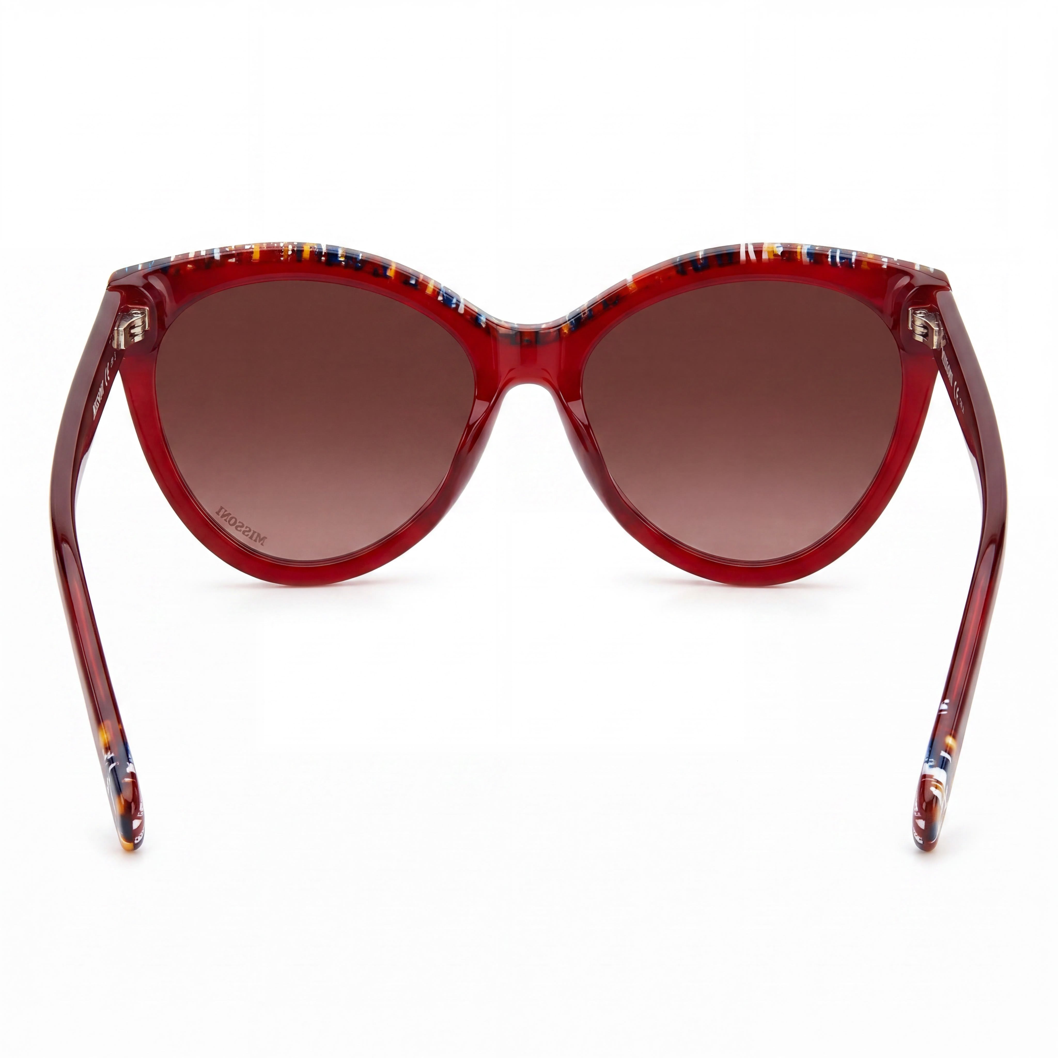 M Missoni Women's Cat Eye Acetate Sunglasses in Burgundy with 100% UV Protection, 57mm Lens Width, Photo 3