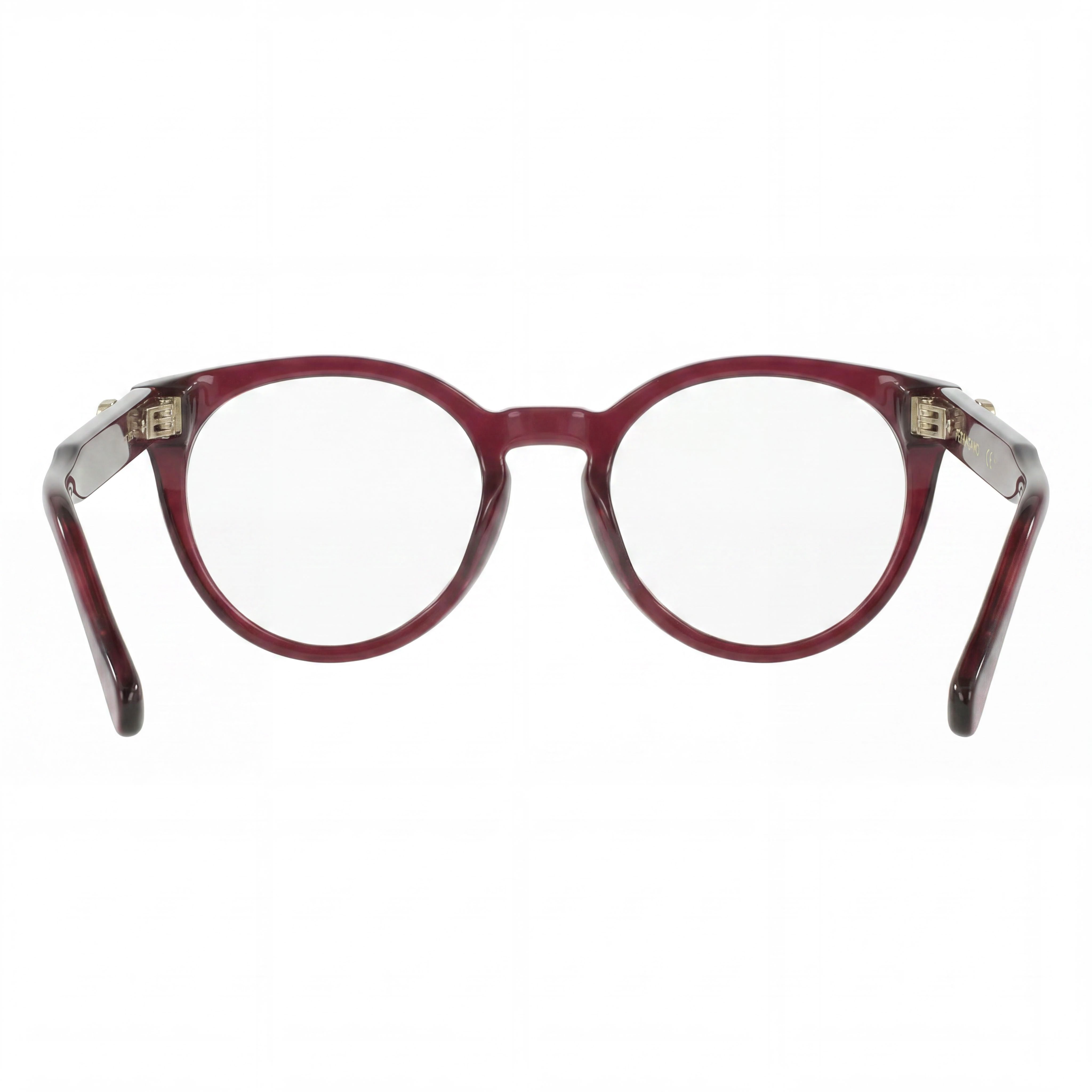 Salvatore Ferragamo Sf3032e Men's Transparent Burgundy Plastic Eyeglasses 51mm, Photo 3