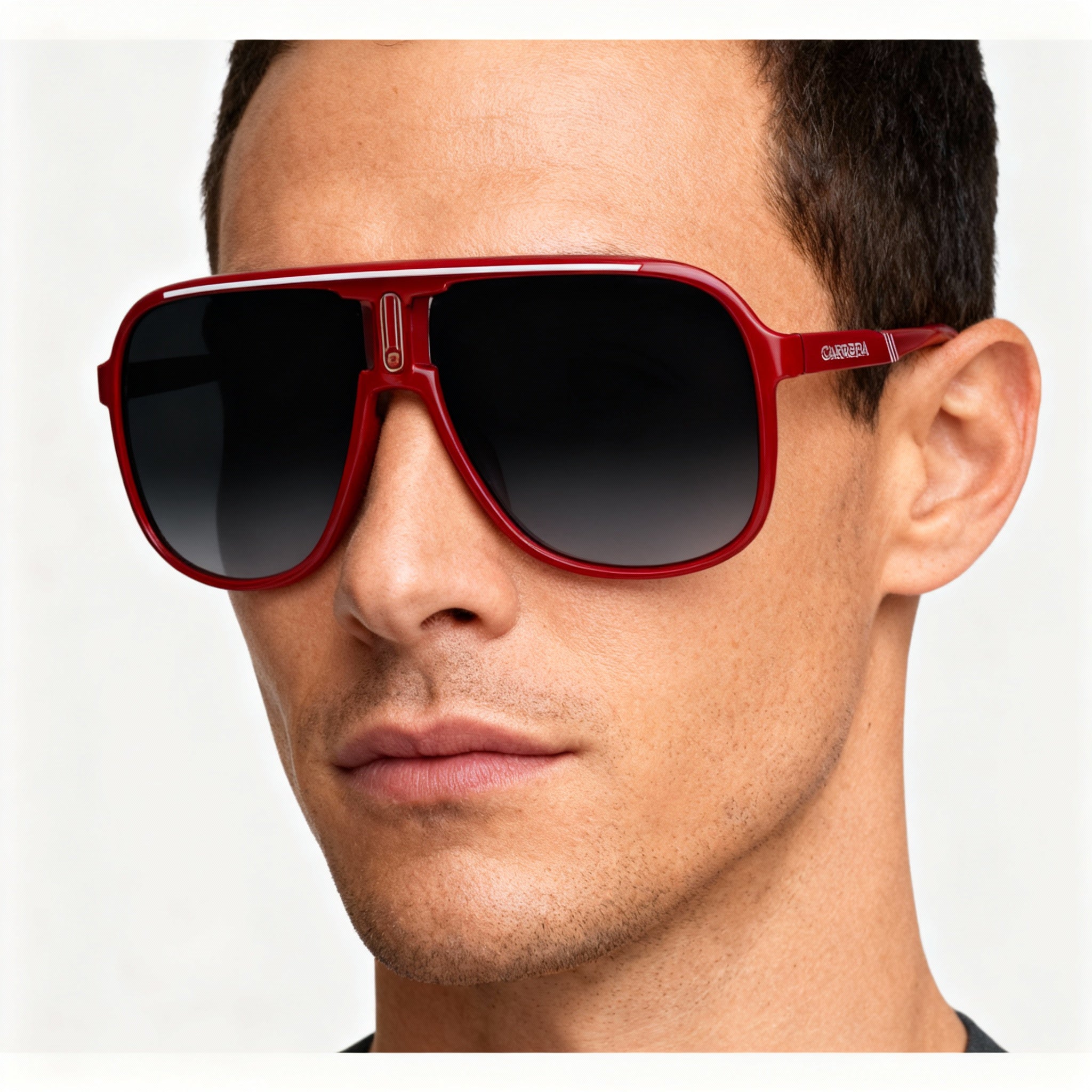 Carrera Modern Men's Multicoloured Propionate Sunglasses with Polycarbonate Non-Polarized Red Lenses 62mm, Photo 4