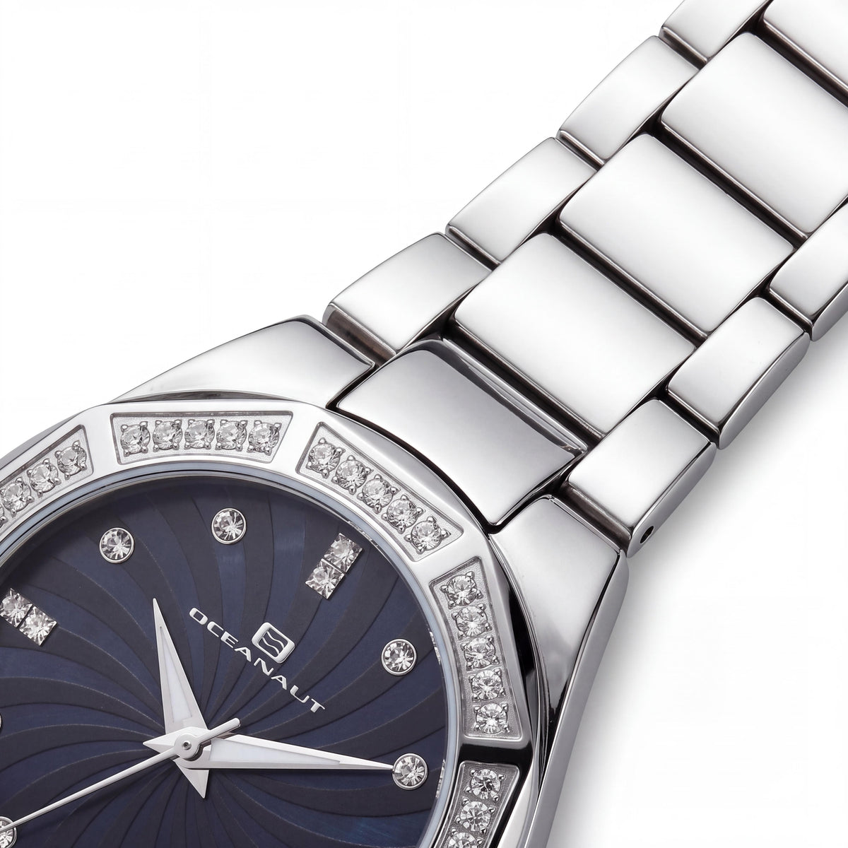 Oceanaut bracelet Women's Stainless Steel Watch, Black Mother of Pearl Dial, Crystal Bezel & Dial Accents, Photo 3