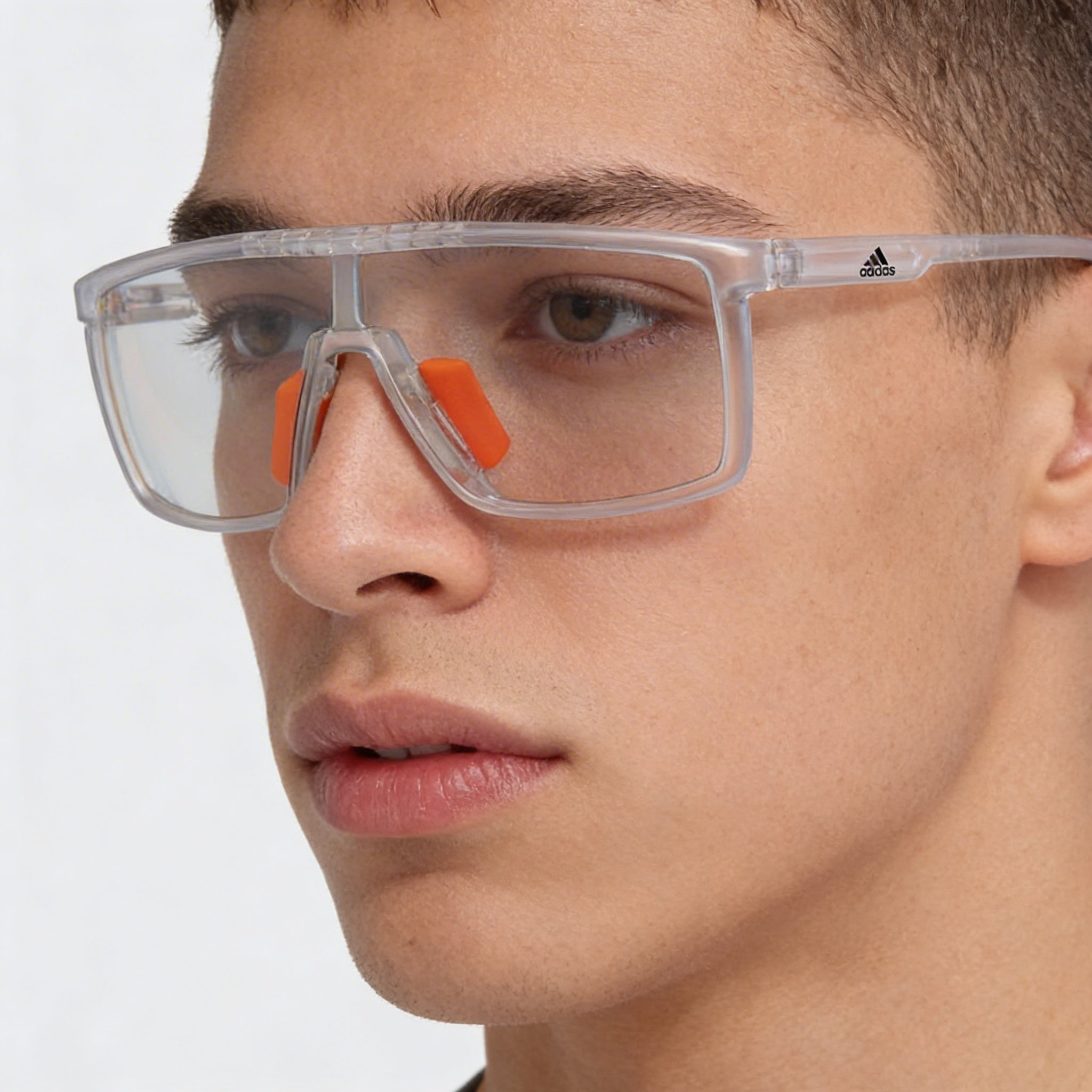 adidas Classic Unisex Plástico Cristal Gris Espejo Naranja Espejo Fotocromático Lentes Negras 55mm, Photo 5