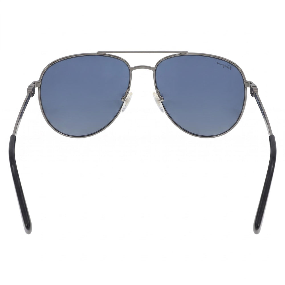 Salvatore Ferragamo Sf157s Unisex Metal Dark Gunmetal Frame Blue Lens 100% UV Protection Sunglasses 60mm