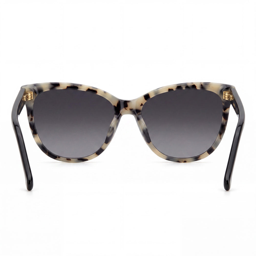 Carrera Modern Women's Polarized Acetate Sunglasses, Ivory Havana Black, Grey Shaded Lenses 56-17-140