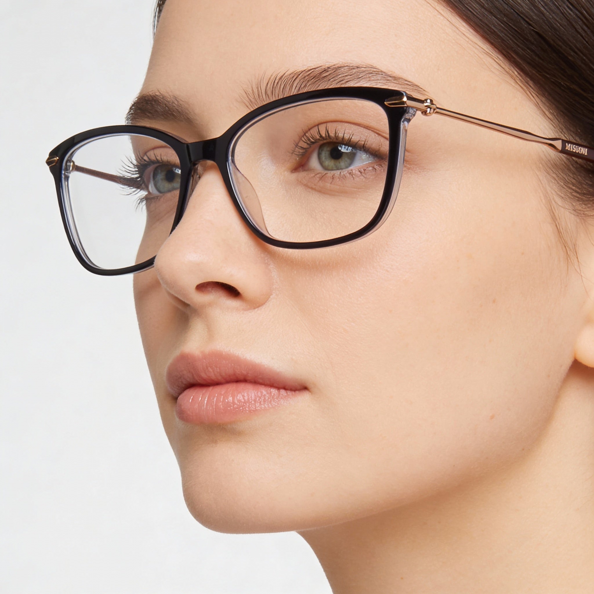 Gafas de acetato para mujer M Missoni Mis 0058 con montura y lentes color Habana, ancho de lente de 53 mm, Photo 4