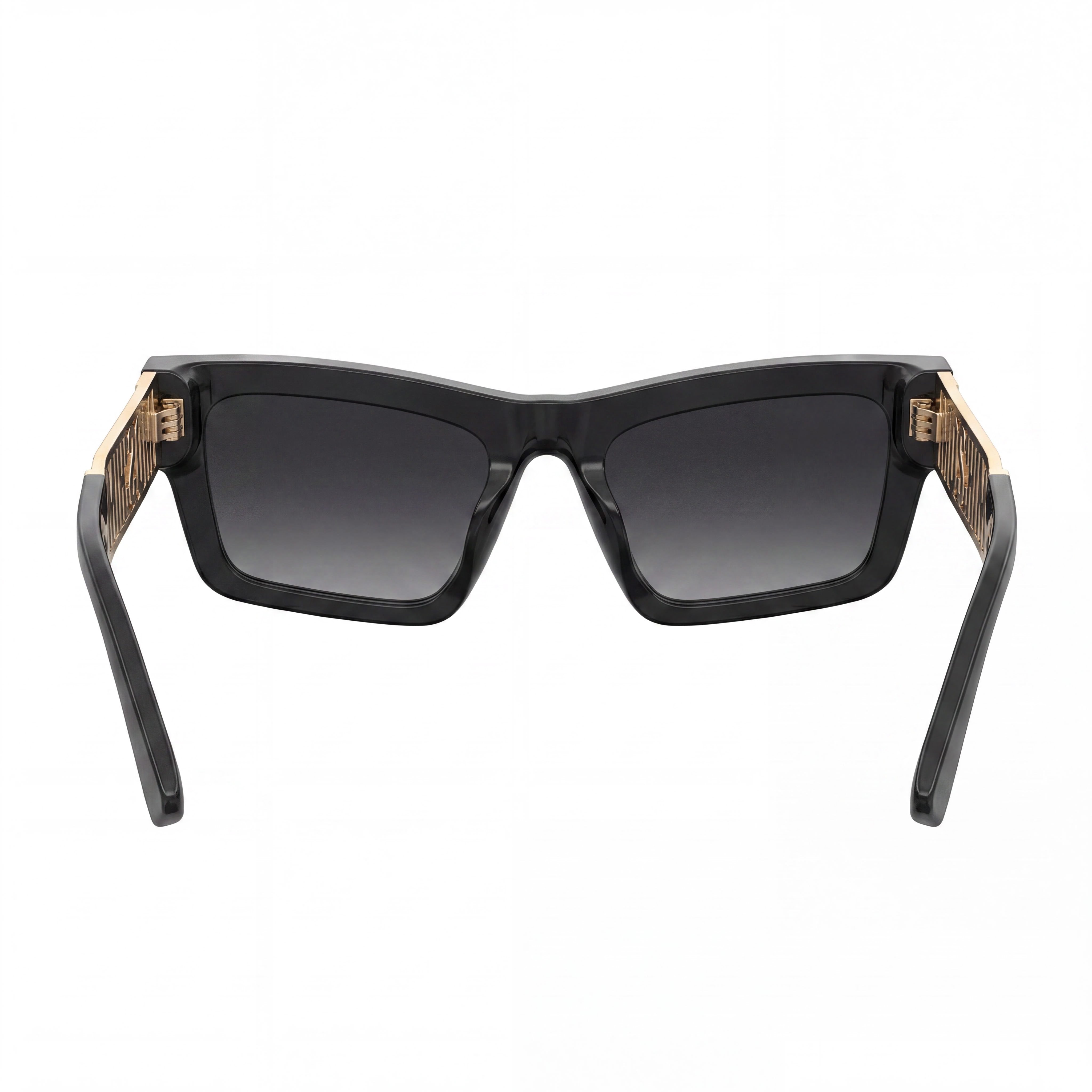 Moschino MOS171/S Women's Casual Black Dark Grey Shaded Metal Frame Sunglasses with Dark Grey Shaded Lenses 53mm, Photo 4