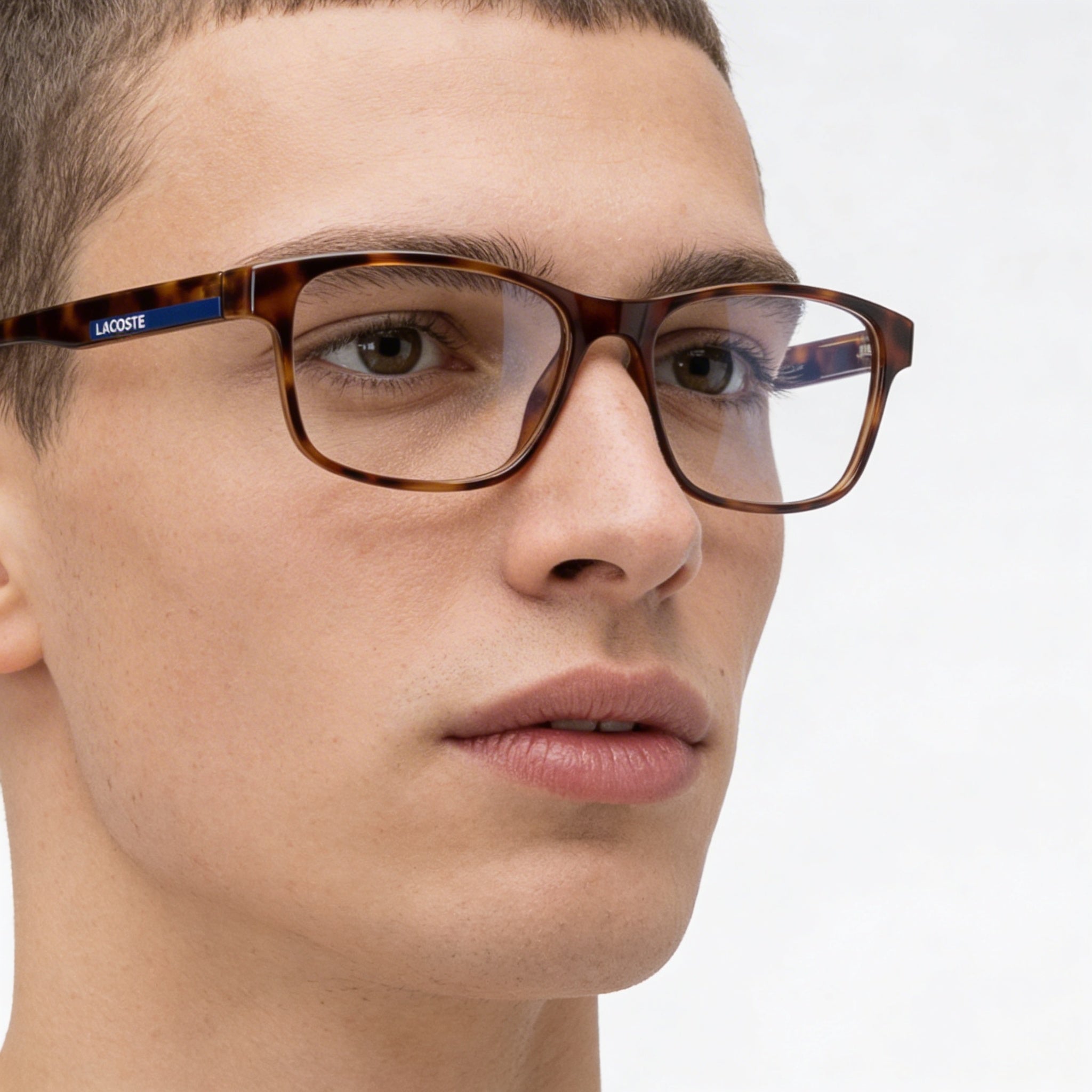 Lacoste Modern Unisex Sunglasses, Featuring Metal Frame Material & Havana Color, 52mm Lens Width, Photo 5