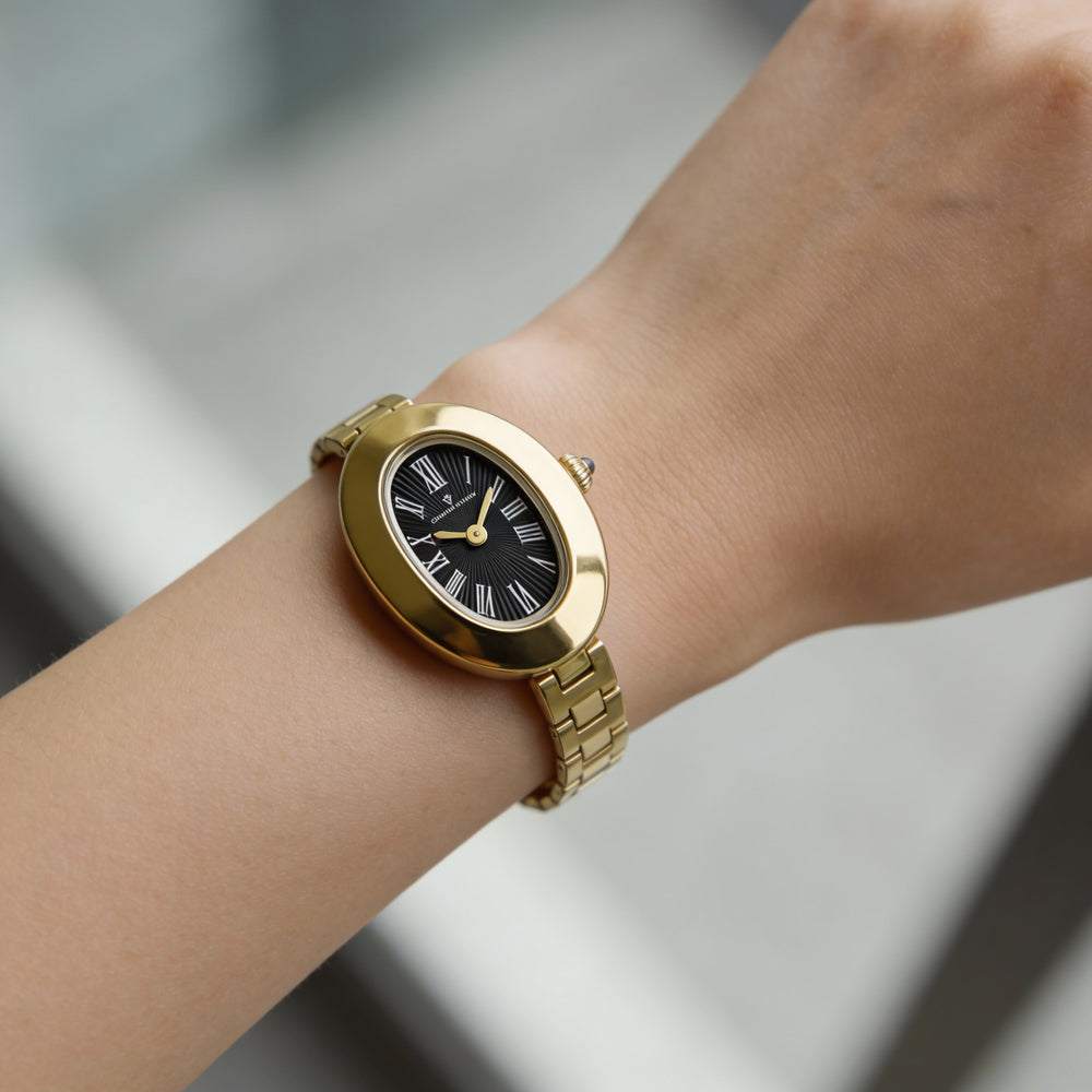 Reloj de cuarzo para mujer Anora CV4335 de Christian Van Sant con caja y pulsera de acero inoxidable negro y resistente al agua hasta 30 m.