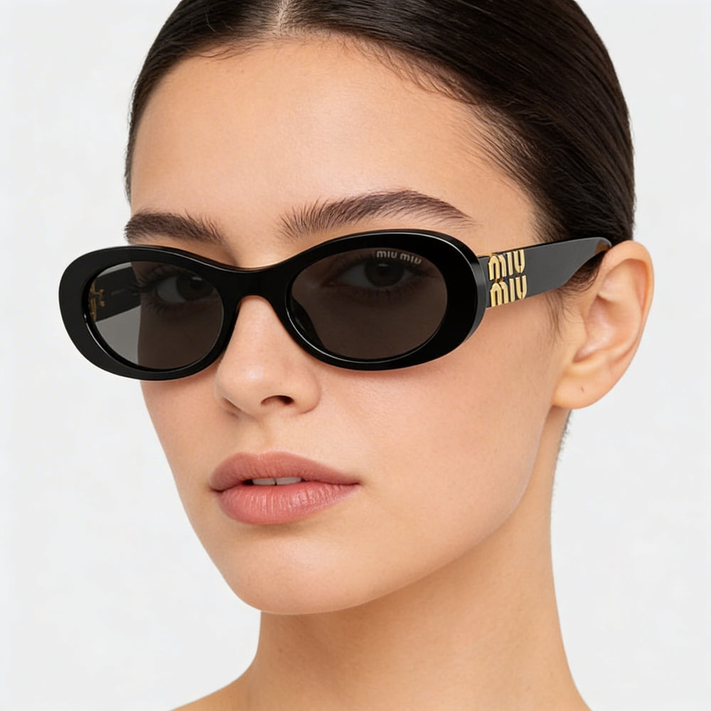 Miu Miu Sports Women's Multicoloured Plastic Sunglasses with Black Polarized UV Protection Lenses