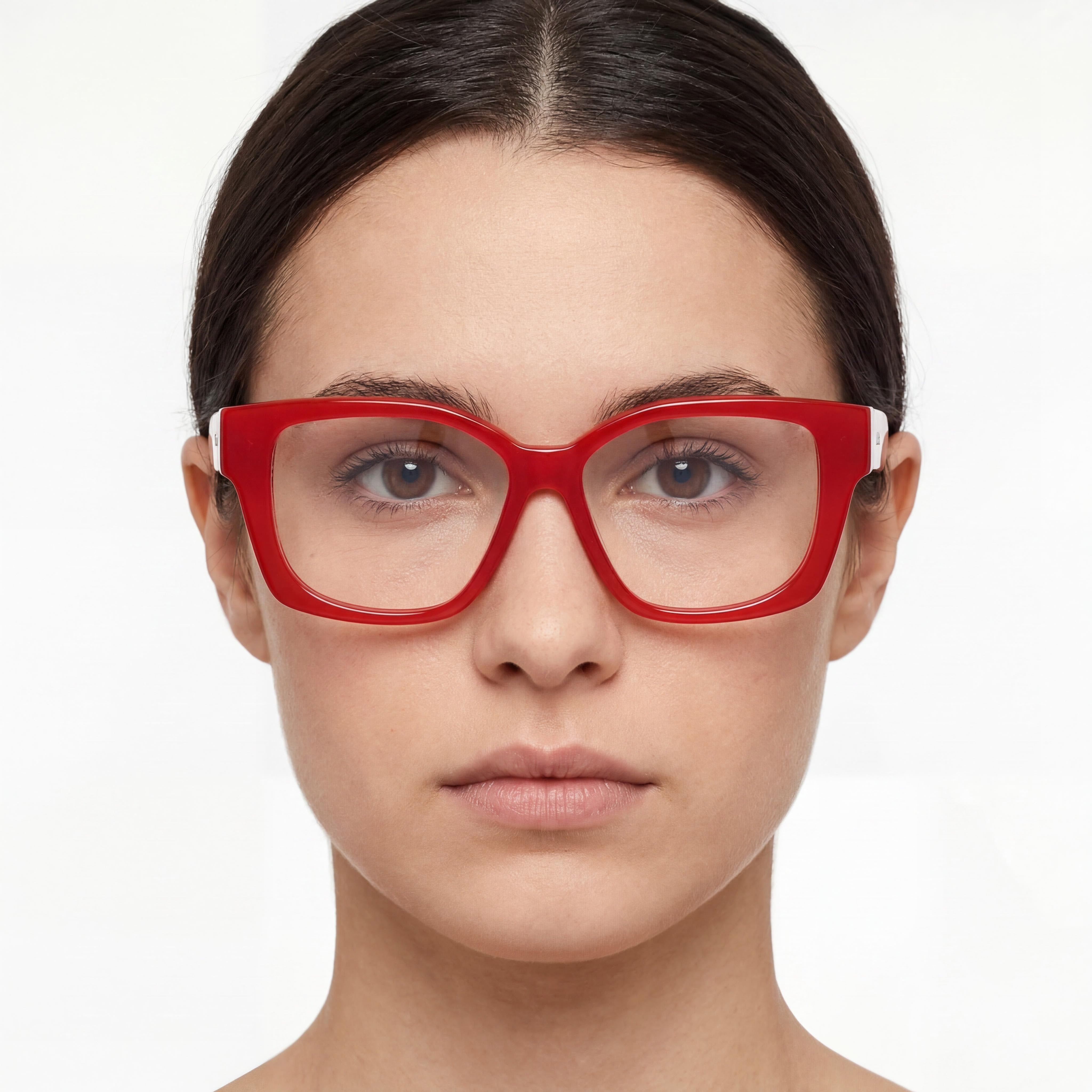 MaxMara Mm5184 Women's Shiny Light Red Plastic Frame Sunglasses with Shiny Red Lenses 52mm, Photo 4