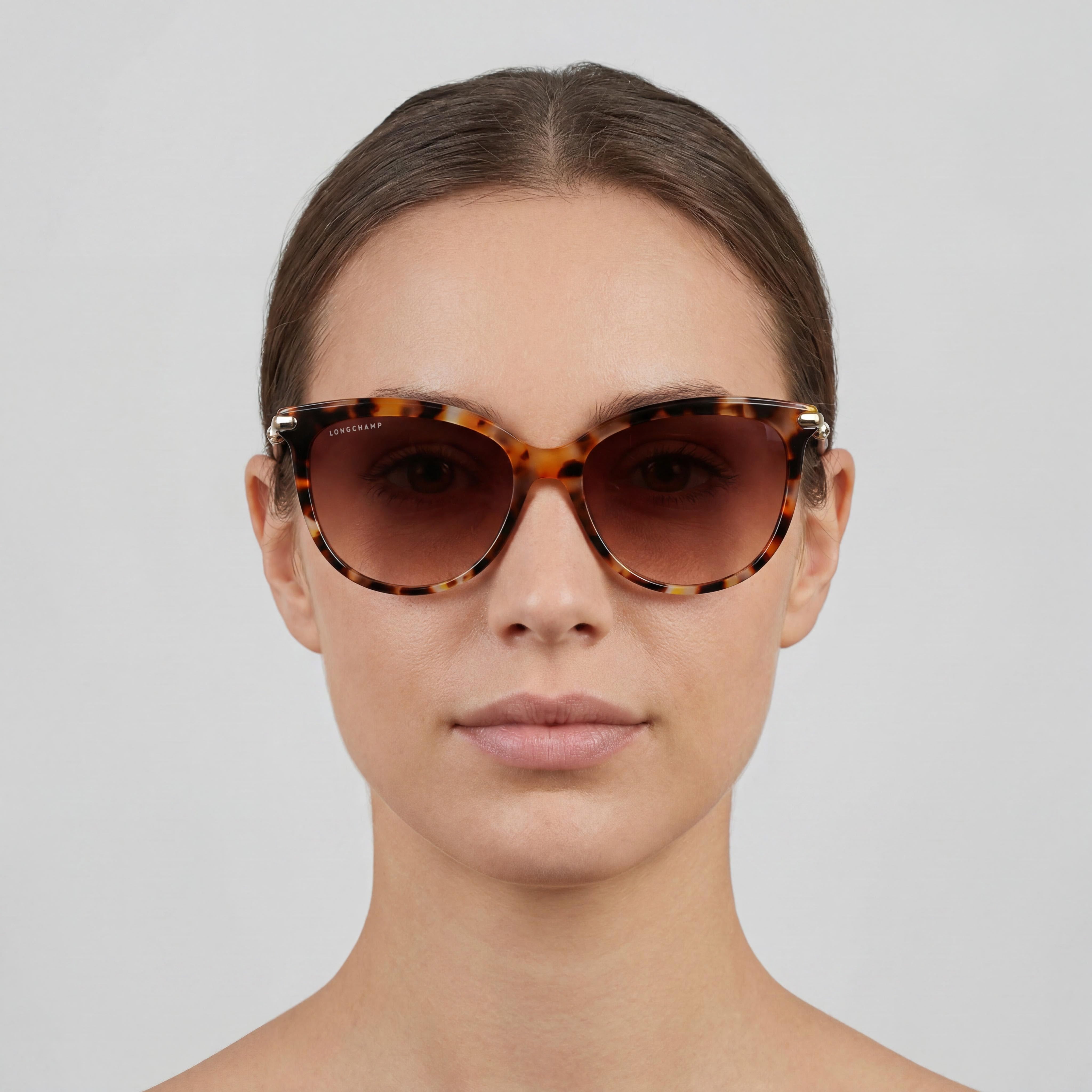 Longchamp Women's LO727S Acetate Casual Sunglasses, Ochre Havana Frame & Lenses, 54mm Lens Width, Photo 5