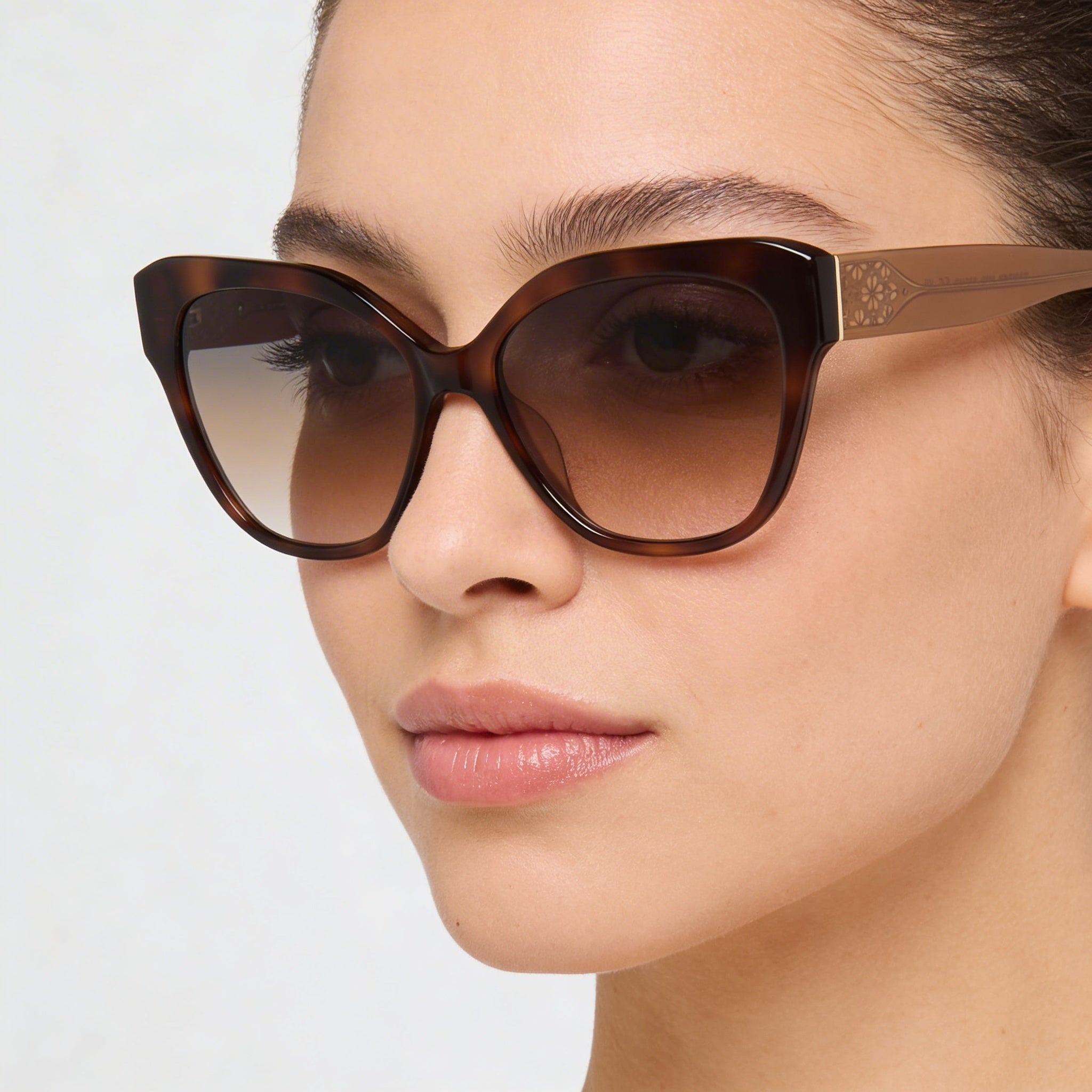 Kate Spade New York Savanna/G/S Women's Havana Plastic Grey Brown Shaded Gradient UV Sunglasses 57mm, Photo 4