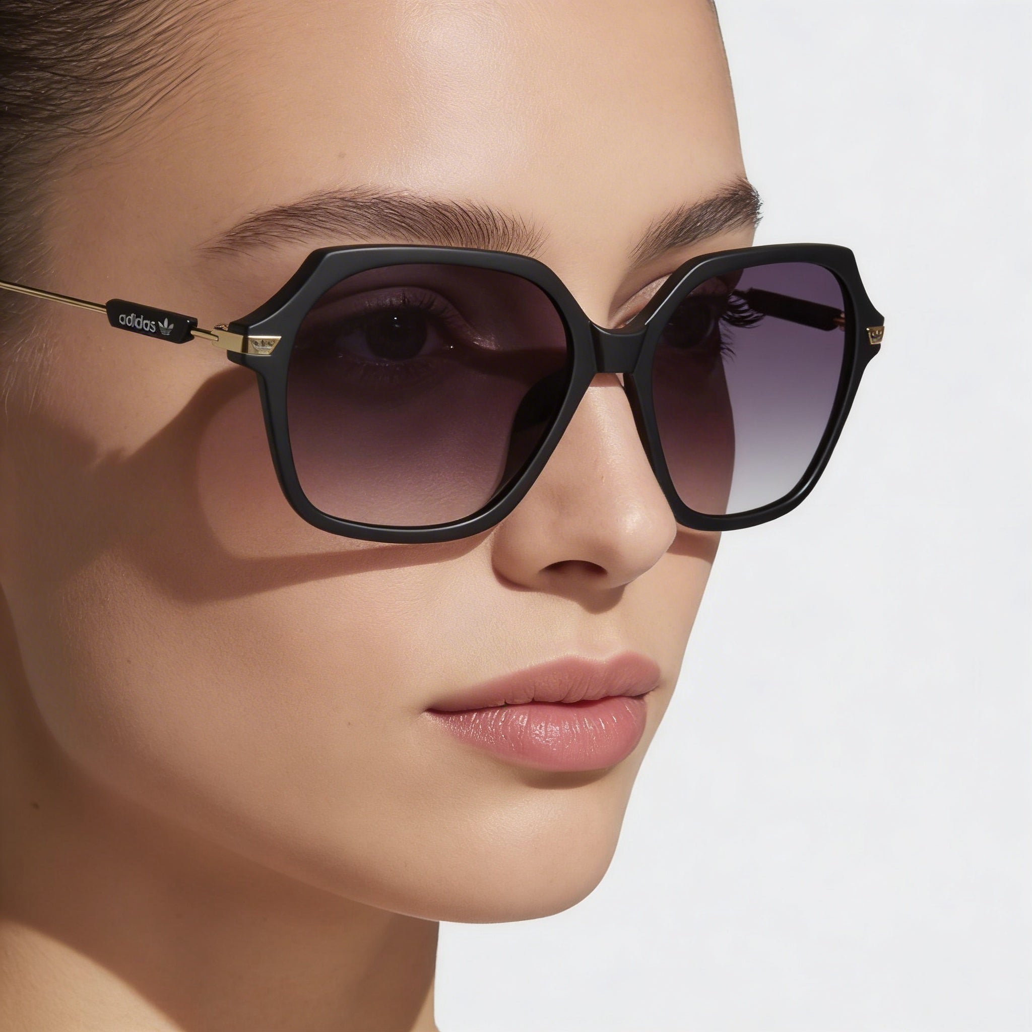 Adidas Casual Women's Acetate Matte Black Gradient Smoke Frame Grey Lens UV Protected Non-Polarized Sunglasses 55mm, Photo 2