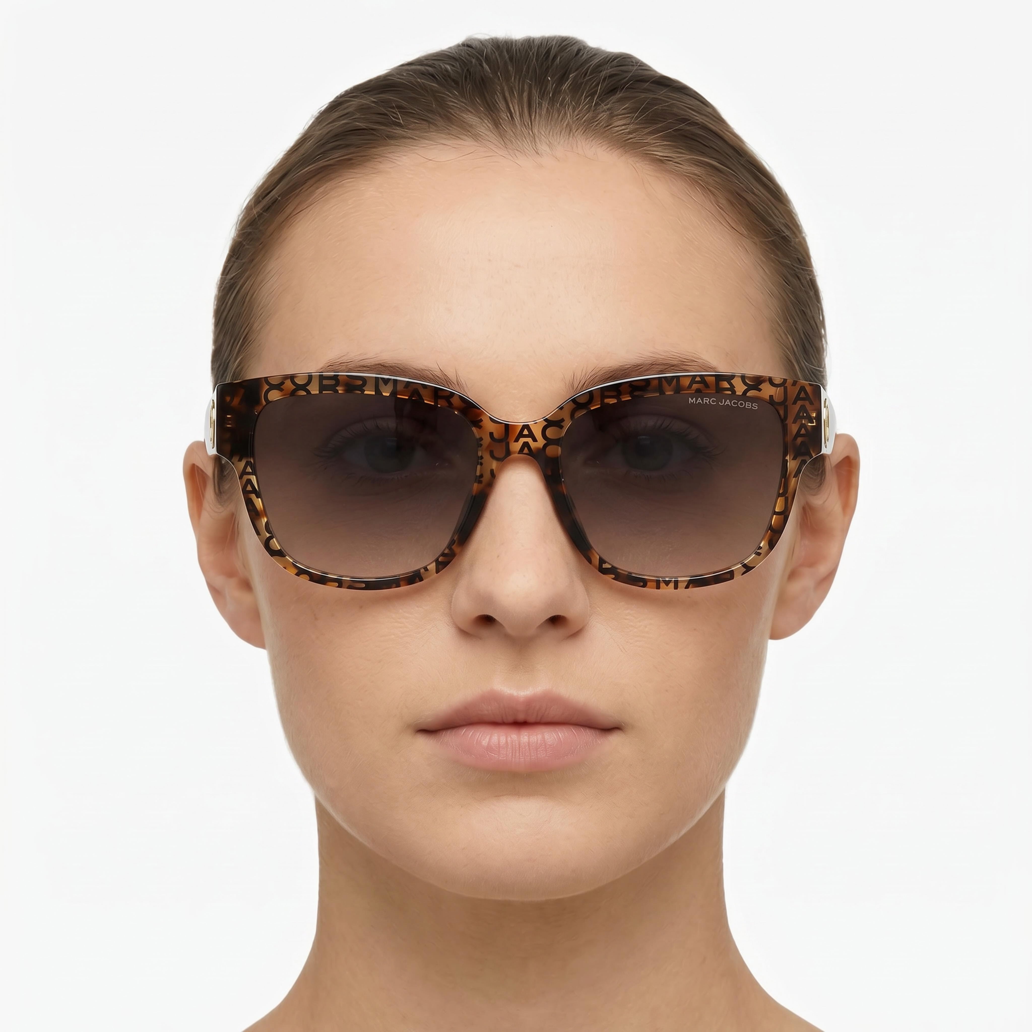 Marc Jacobs Women's Casual Acetate Pattern Havana Frame Brown Shaded Lens Sunglasses 54-18-145, Photo 4