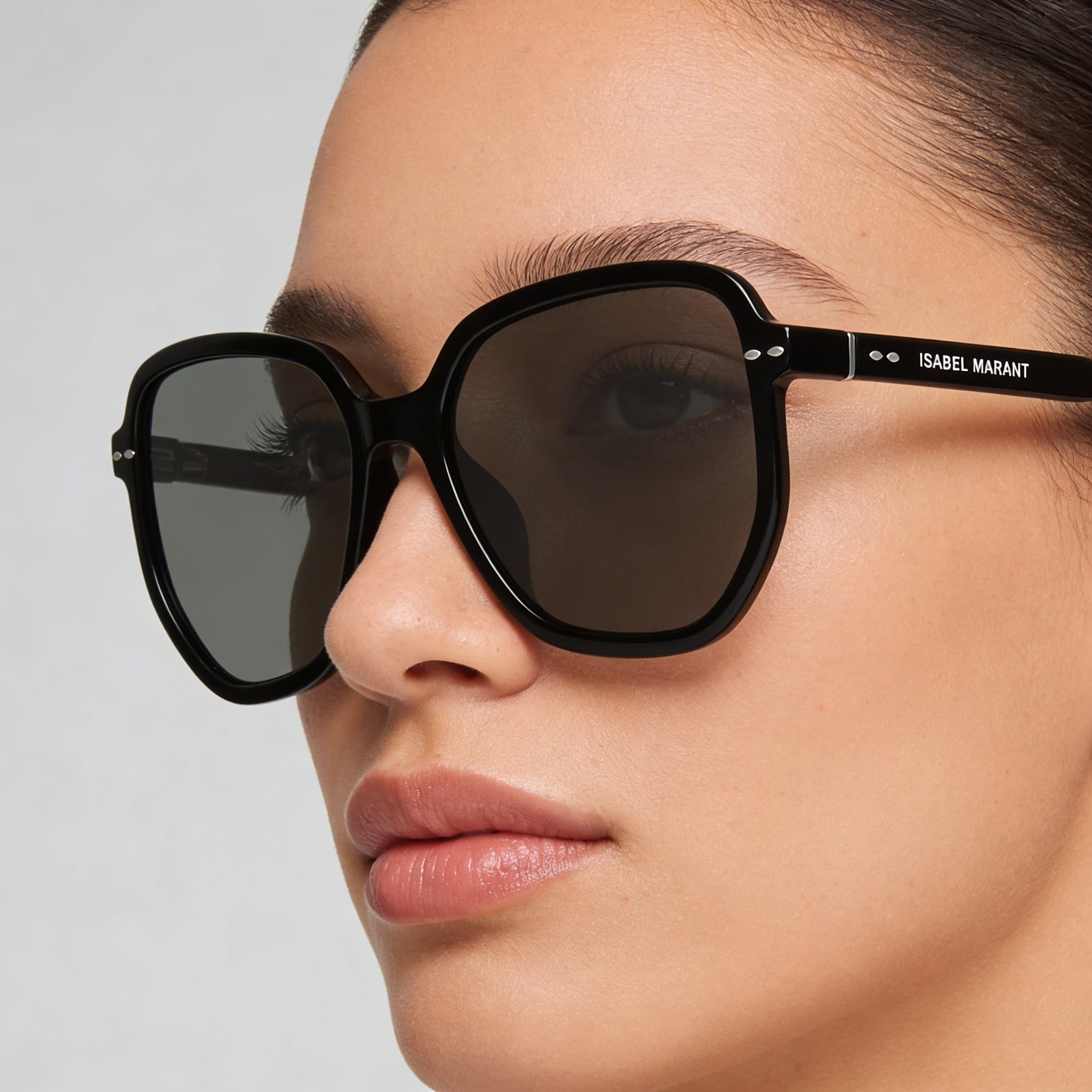 Isabel Marant Modern Women's Black Acetate Frame Octagonal Polycarbonate UV Protection Sunglasses 57mm, Photo 4