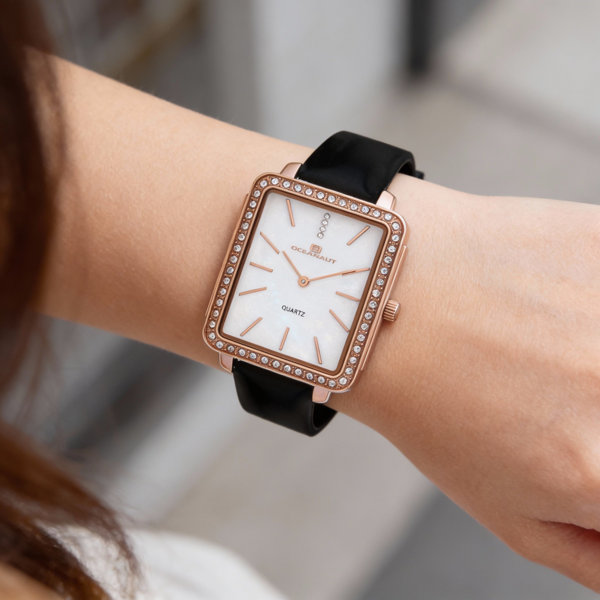 Reloj cronógrafo Oceanaut para mujer con esfera blanca y movimiento de cuarzo, resistente al agua hasta 3 ATM y cristal mineral resistente a arañazos., Photo 3