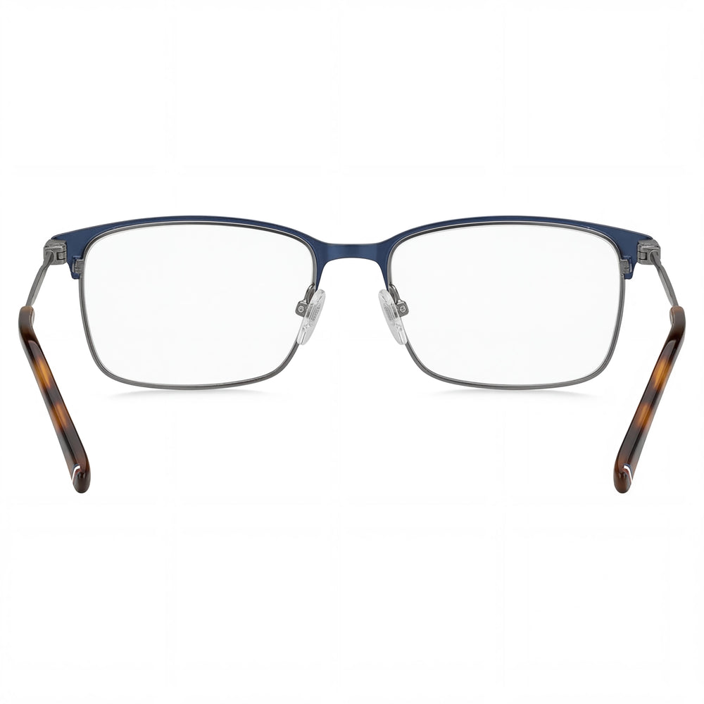 Gafas Tommy Hilfiger Modern para hombre, de metal, sin montura, azul mate, rutenio oscuro, 57-17-145