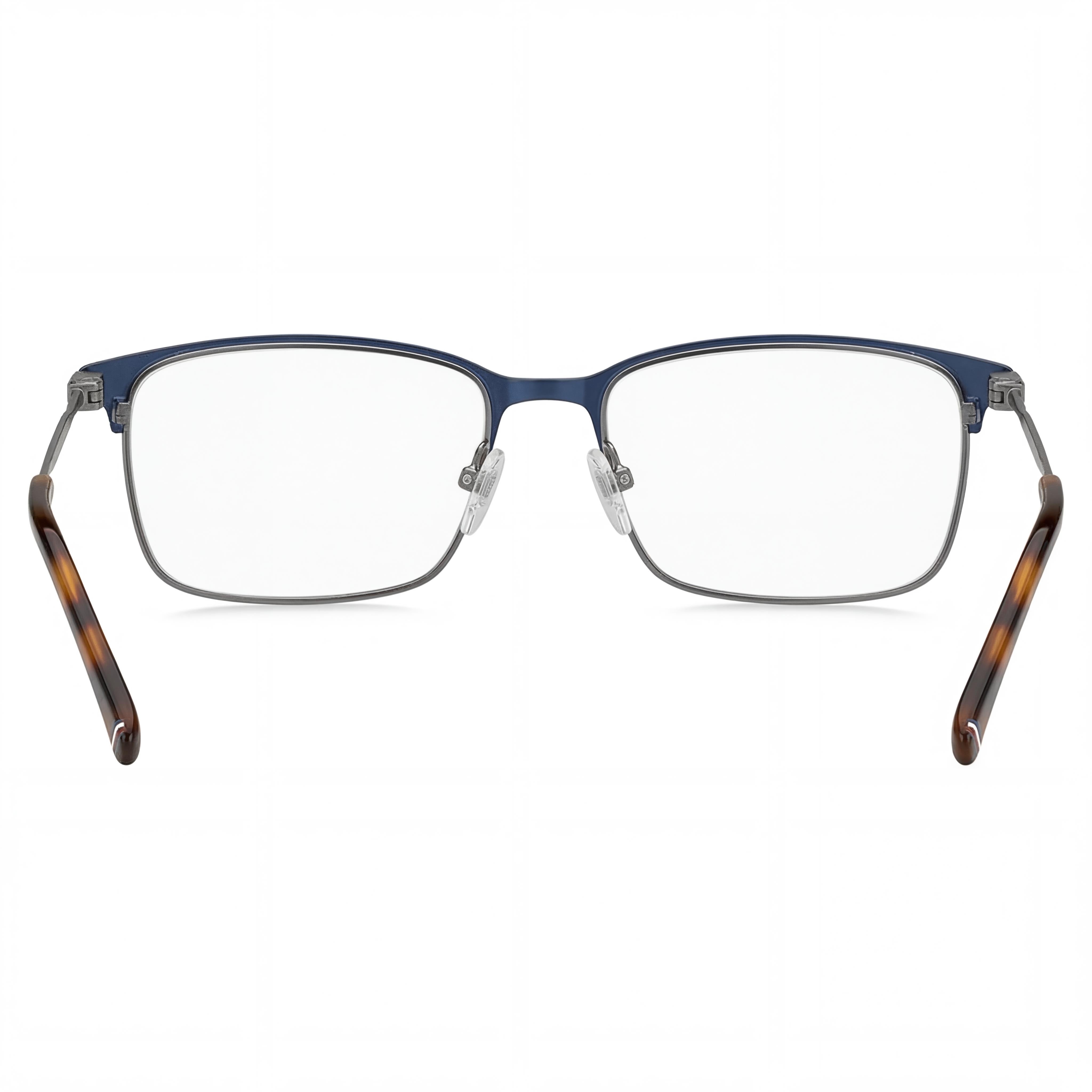 Gafas Tommy Hilfiger Modern para hombre, de metal, sin montura, azul mate, rutenio oscuro, 57-17-145, Photo 3