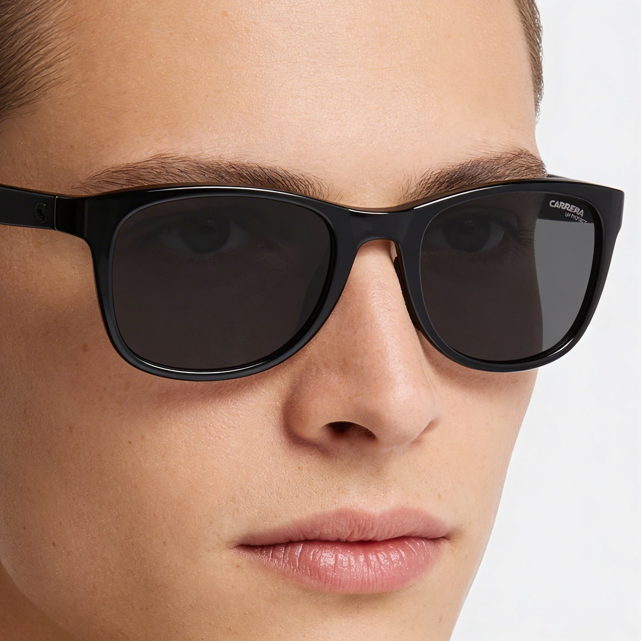 Carrera 8054/S Unisex Sunglasses featuring Black Polyamide Frame and Black Polycarbonate Lenses - Size 52-21-145mm, Photo 5