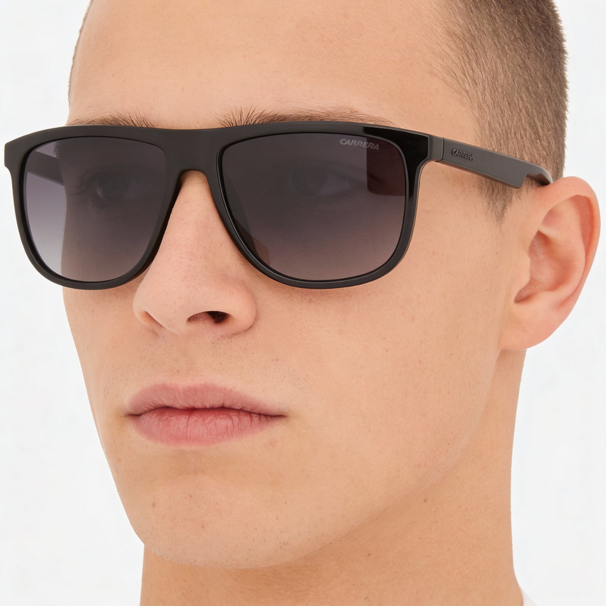 Gafas de sol unisex Carrera Ca5003/S con montura de plástico negra brillante y lentes degradados en gris oscuro, protección UV y antirreflejos de 58 mm., Photo 3