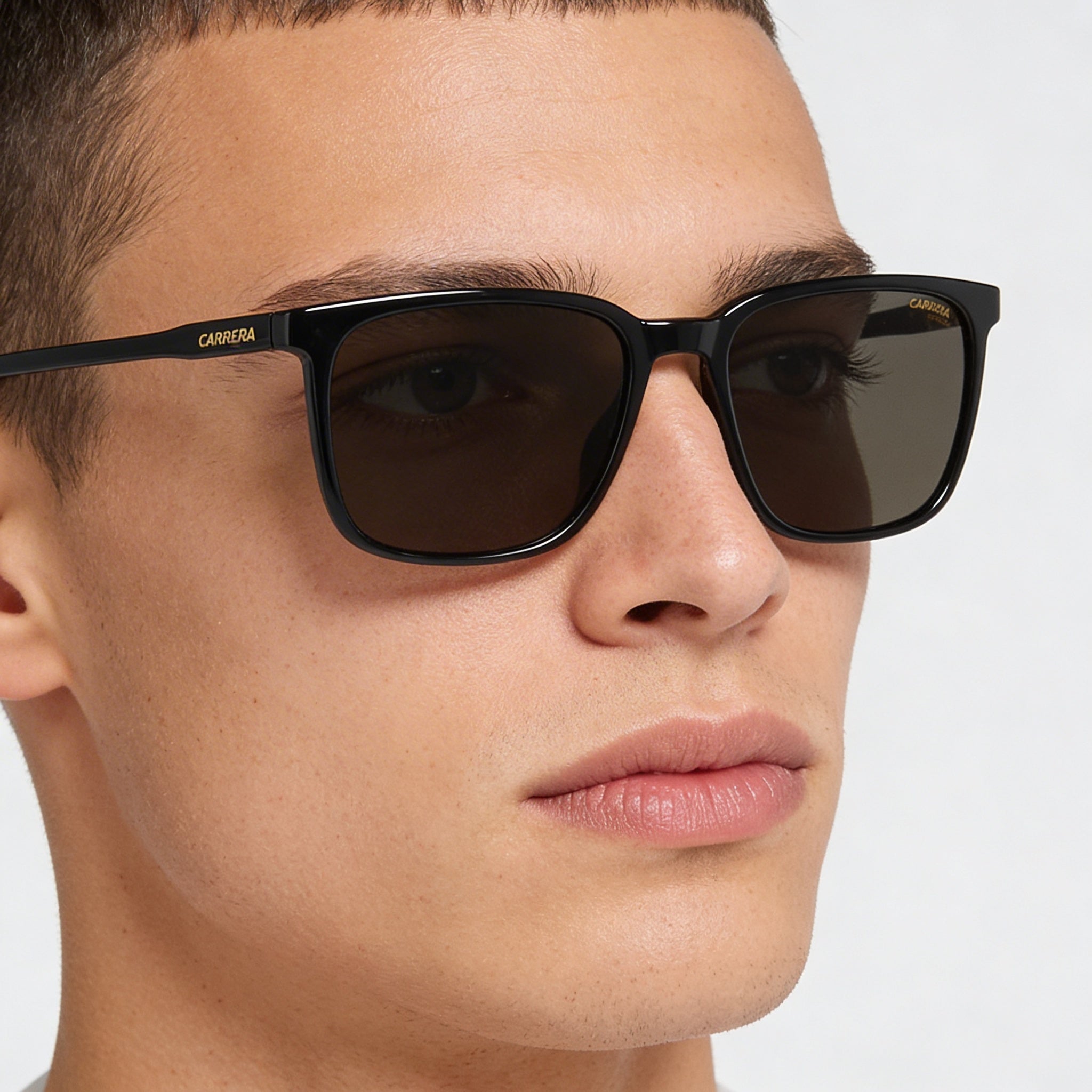 Carrera 259/S Gafas de sol unisex, montura de inyección de poliamida Grilamid negra con lentes de policarbonato, protección UV, sin polarizar, 55 mm, Photo 5