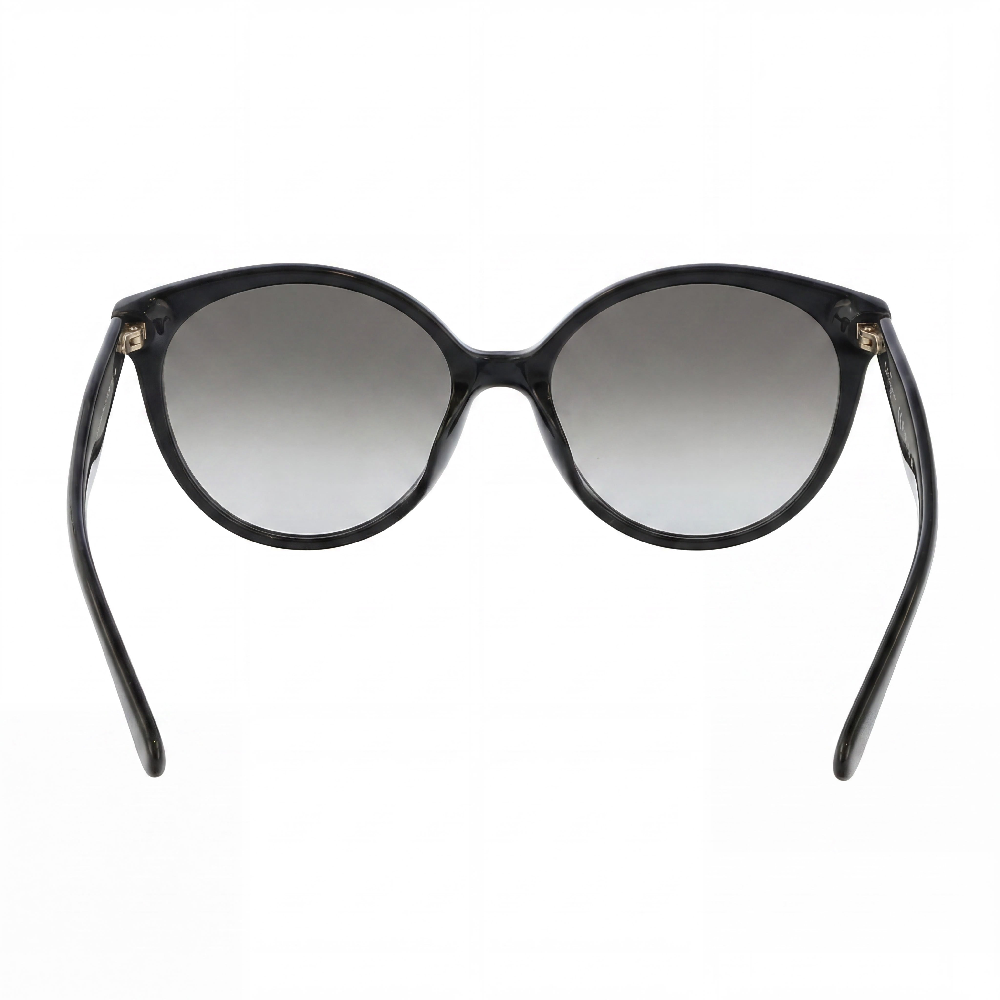 Gafas de sol redondas de plástico negro Salvatore Ferragamo Sf1071s para mujer, lentes grises degradadas, protección UV de 58 mm, Photo 4