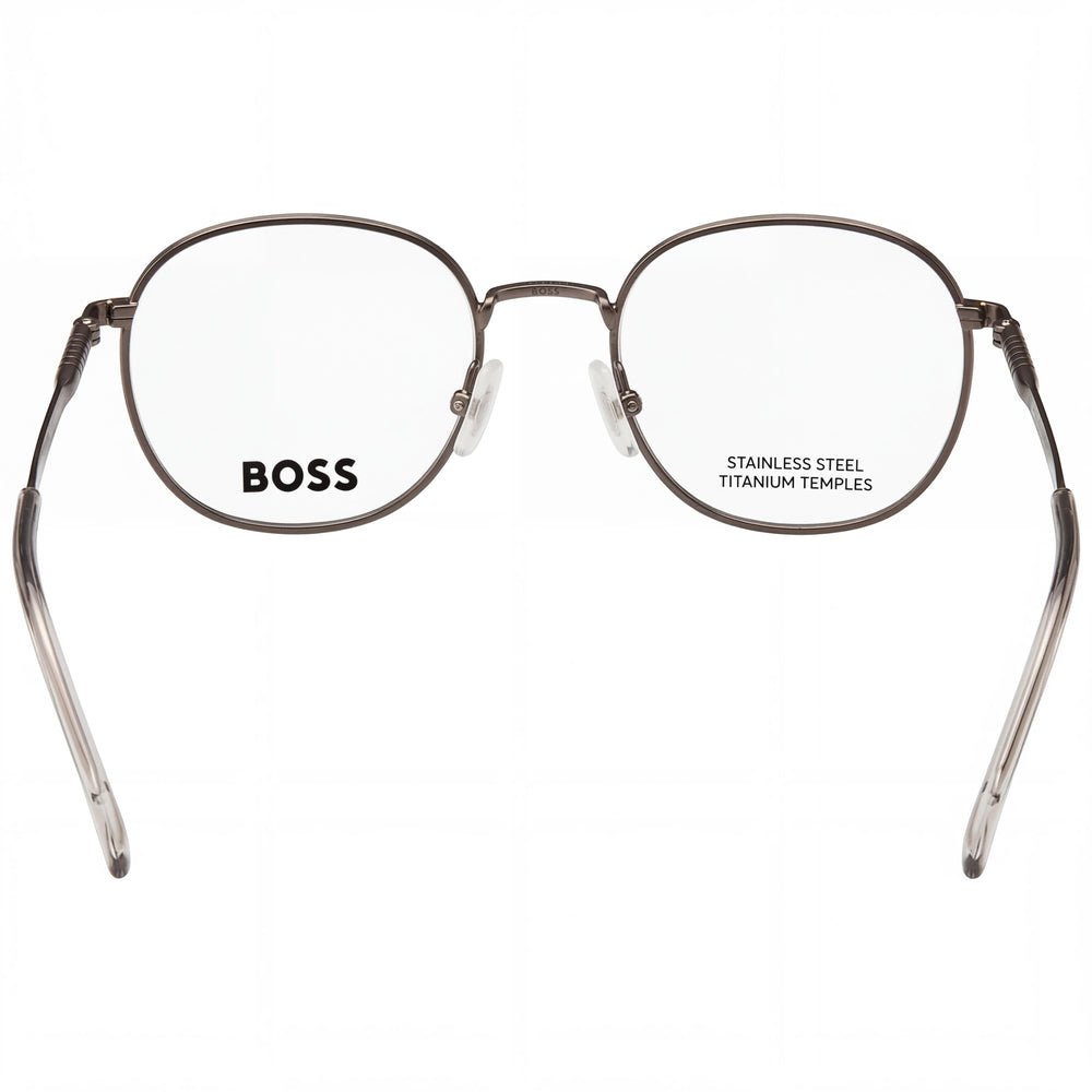 Gafas Hugo Boss 1415 para hombre, con montura de metal, color rutenio oscuro mate, lentes de 55 mm