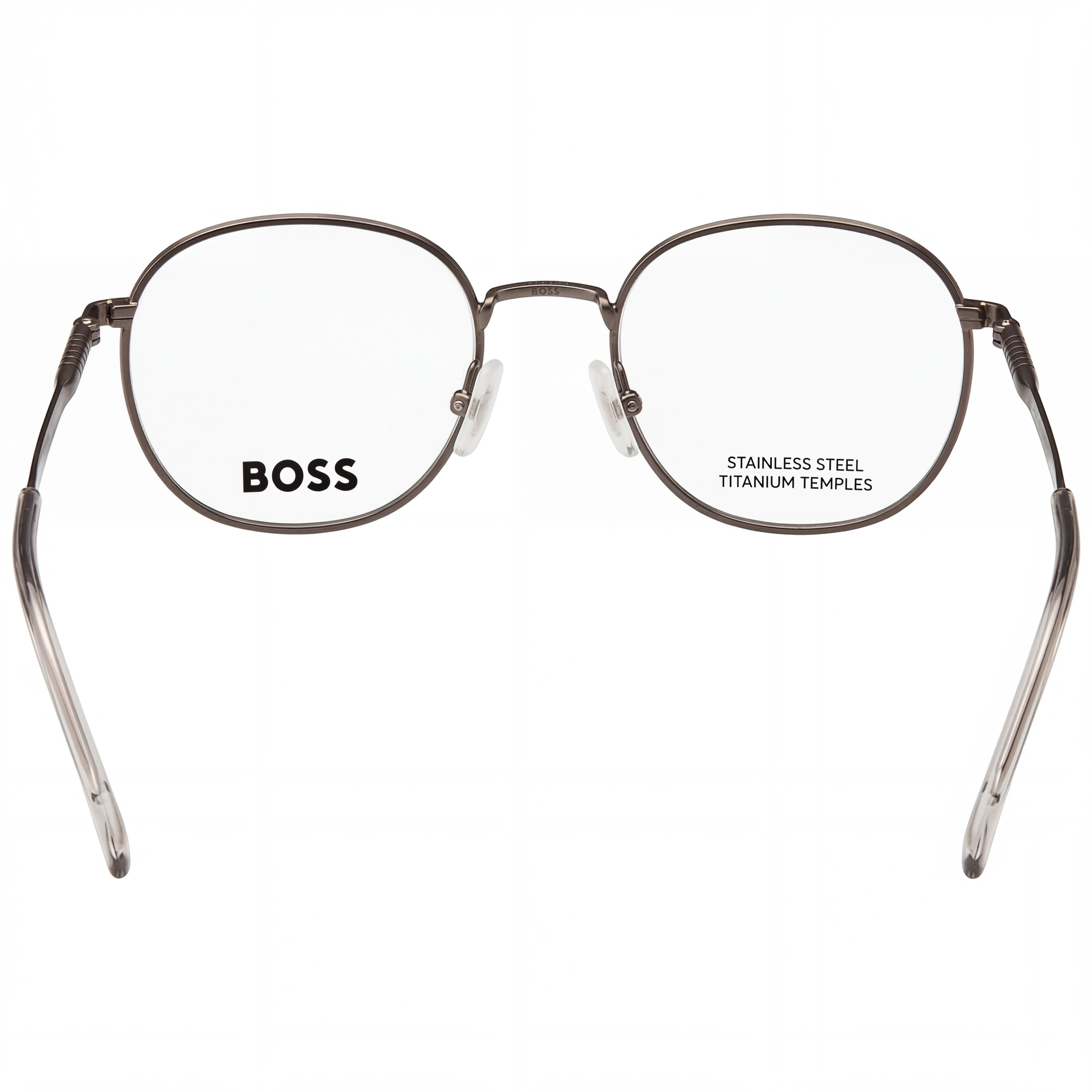 Gafas Hugo Boss 1415 para hombre, con montura de metal, color rutenio oscuro mate, lentes de 55 mm, Photo 3