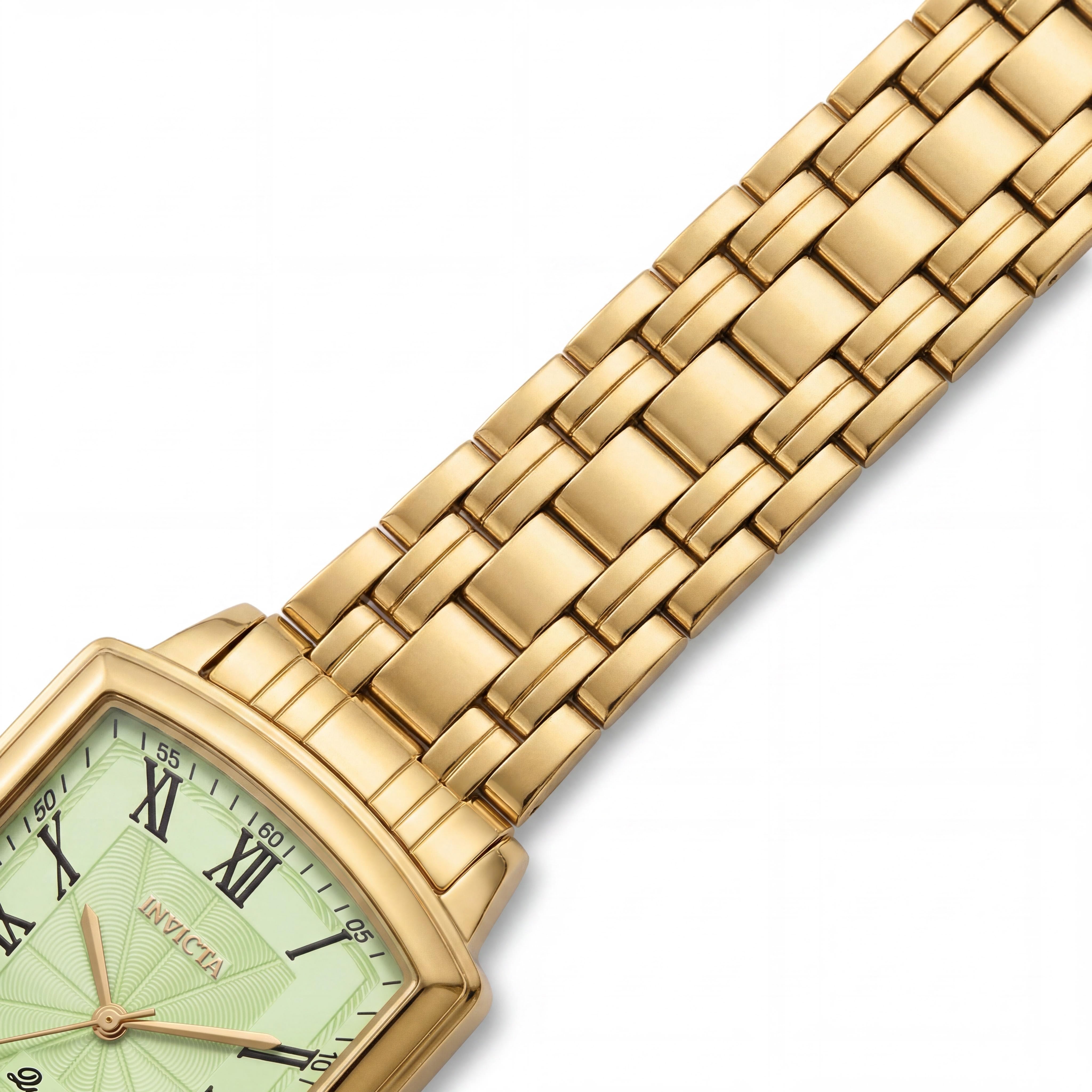 Invicta Celestial 69156 Reloj de cuarzo unisex de acero inoxidable tono dorado con esfera verde de 25 mm, Photo 3