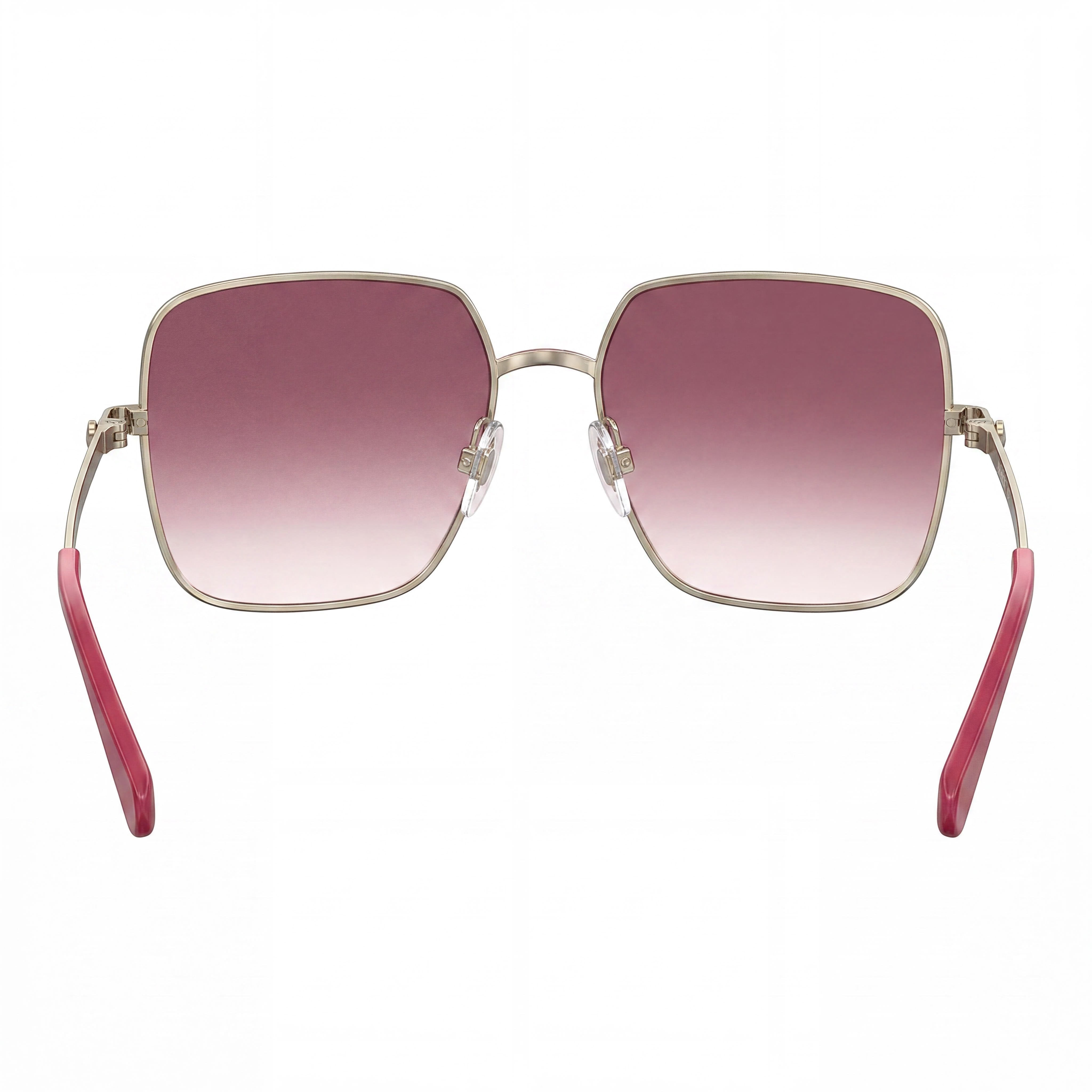 Gafas de sol clásicas Love Moschino para mujer, de plástico rojo y rosa, con doble tono UV, 56 mm, Photo 4