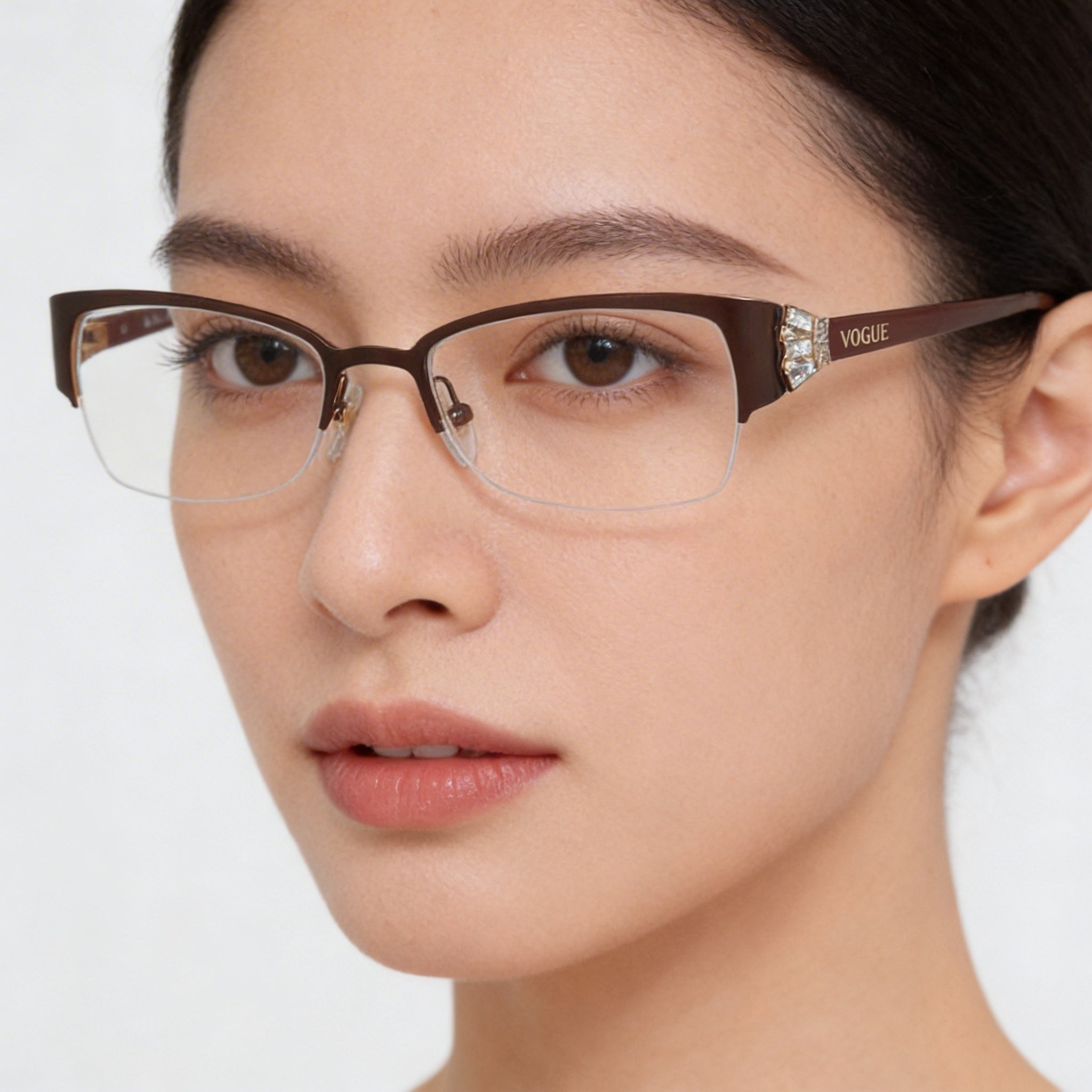 Ray-Ban 0vo4014b Women's Oval Plastic Eyeglass Frames Blue Bordeaux Pale Gold 50mm Demo Lens, Photo 4