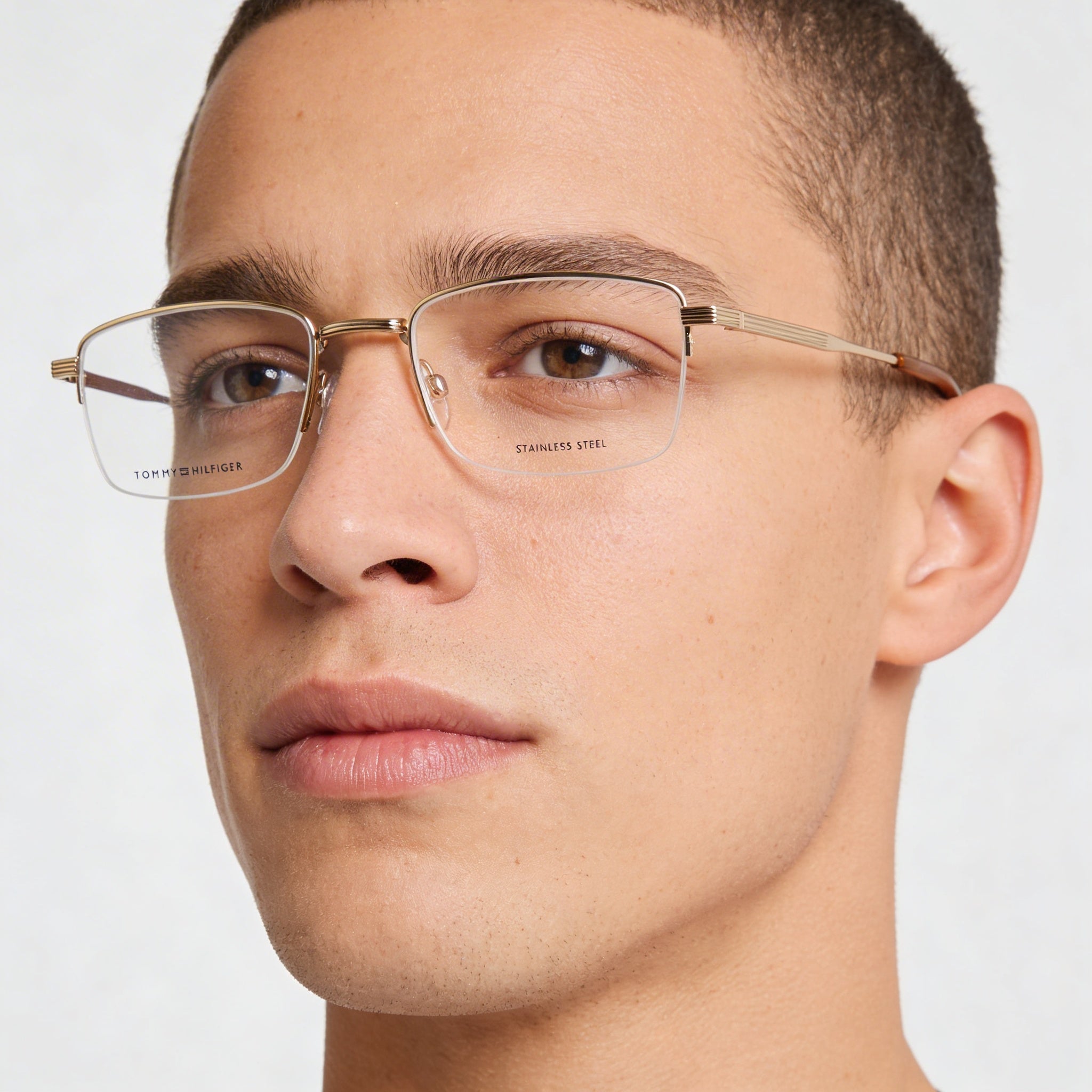 Tommy Hilfiger Th 2036 Men's Modern Alloy Steel Frame Polycarbonate Non-polarised Light Gold Sunglasses 52, Photo 4