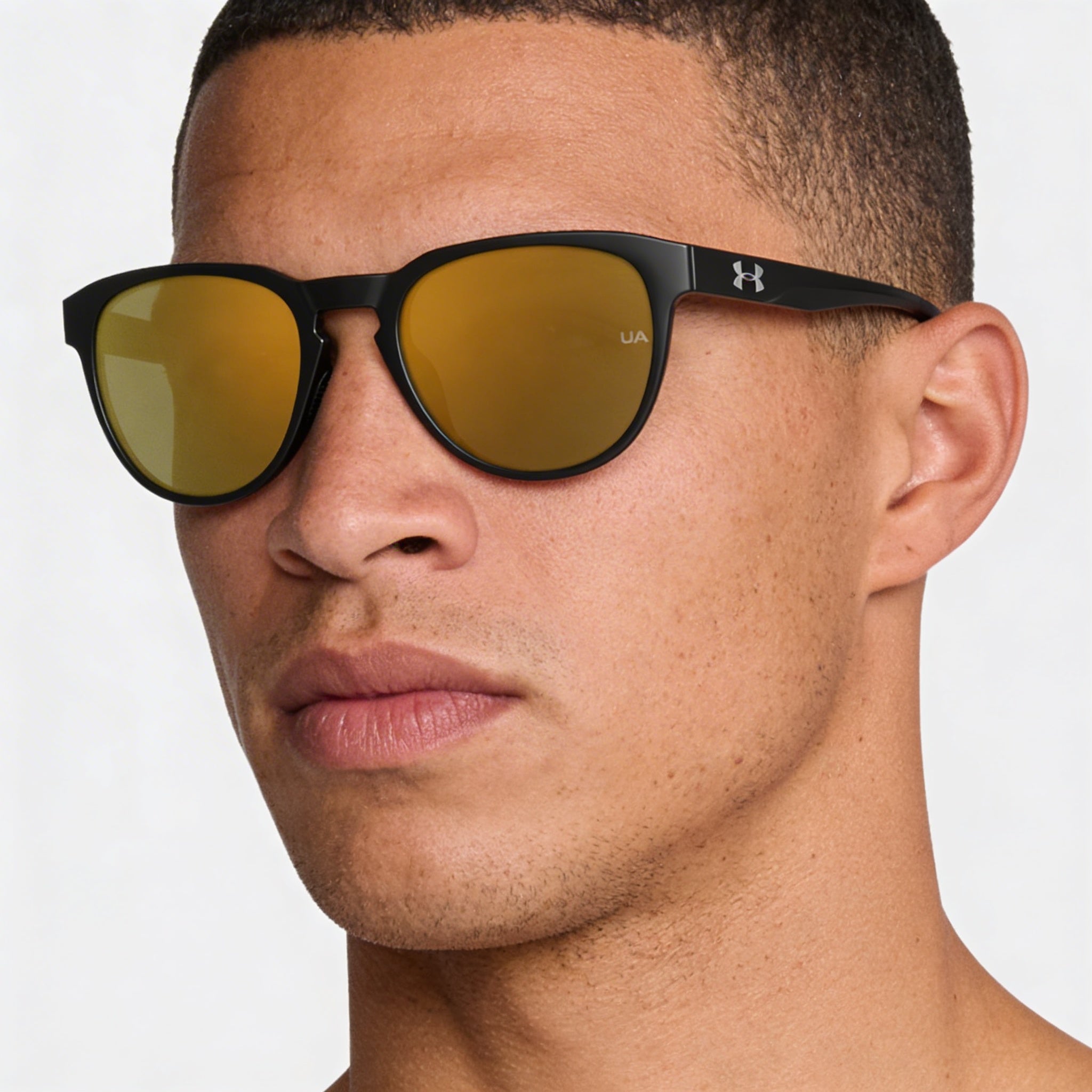 Gafas de sol Under Armour Classic para hombre, de COPOLÍSTER ECOLÓGICO, con protección UV, color negro multicapa dorado, 53 mm, Photo 5