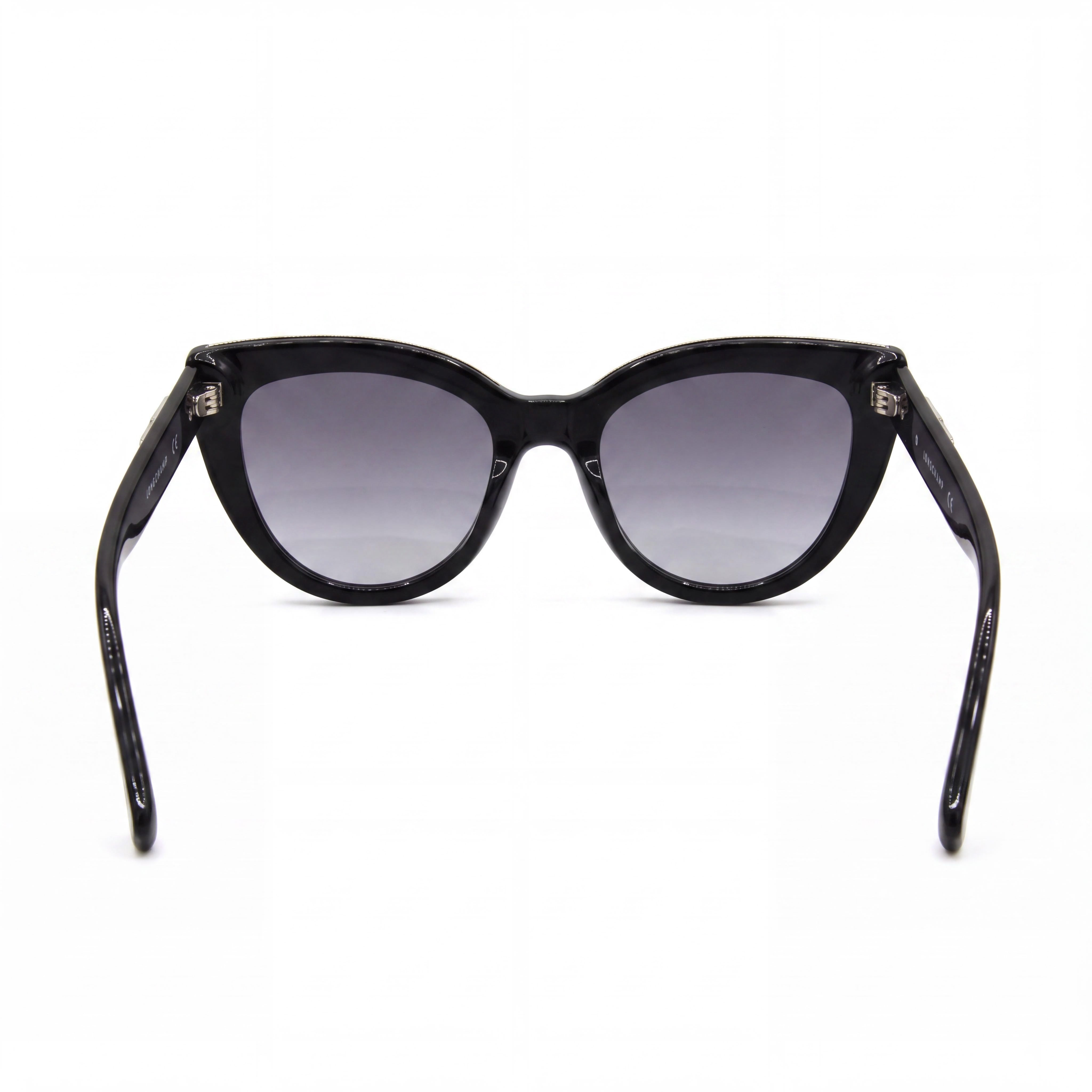 Longchamp LO686S Women's Cat Eye Black Acetate Frame Sunglasses with UV Protection, Grey Lenses 51mm, Photo 4