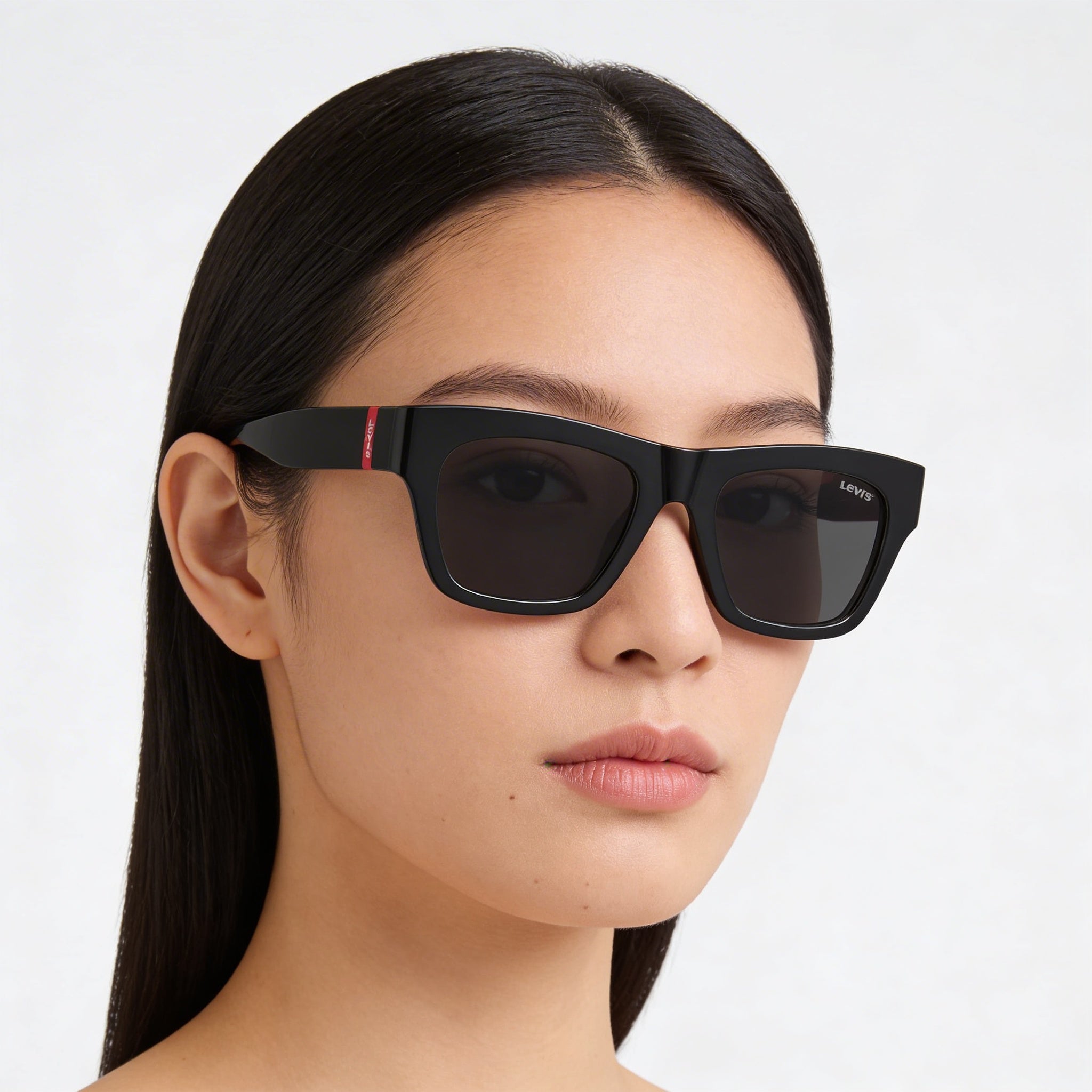 Levi's Modern Women's Sunglasses, Black ECO POLYAMIDE Frame with UV Protection, 52mm Lens Width, Photo 3