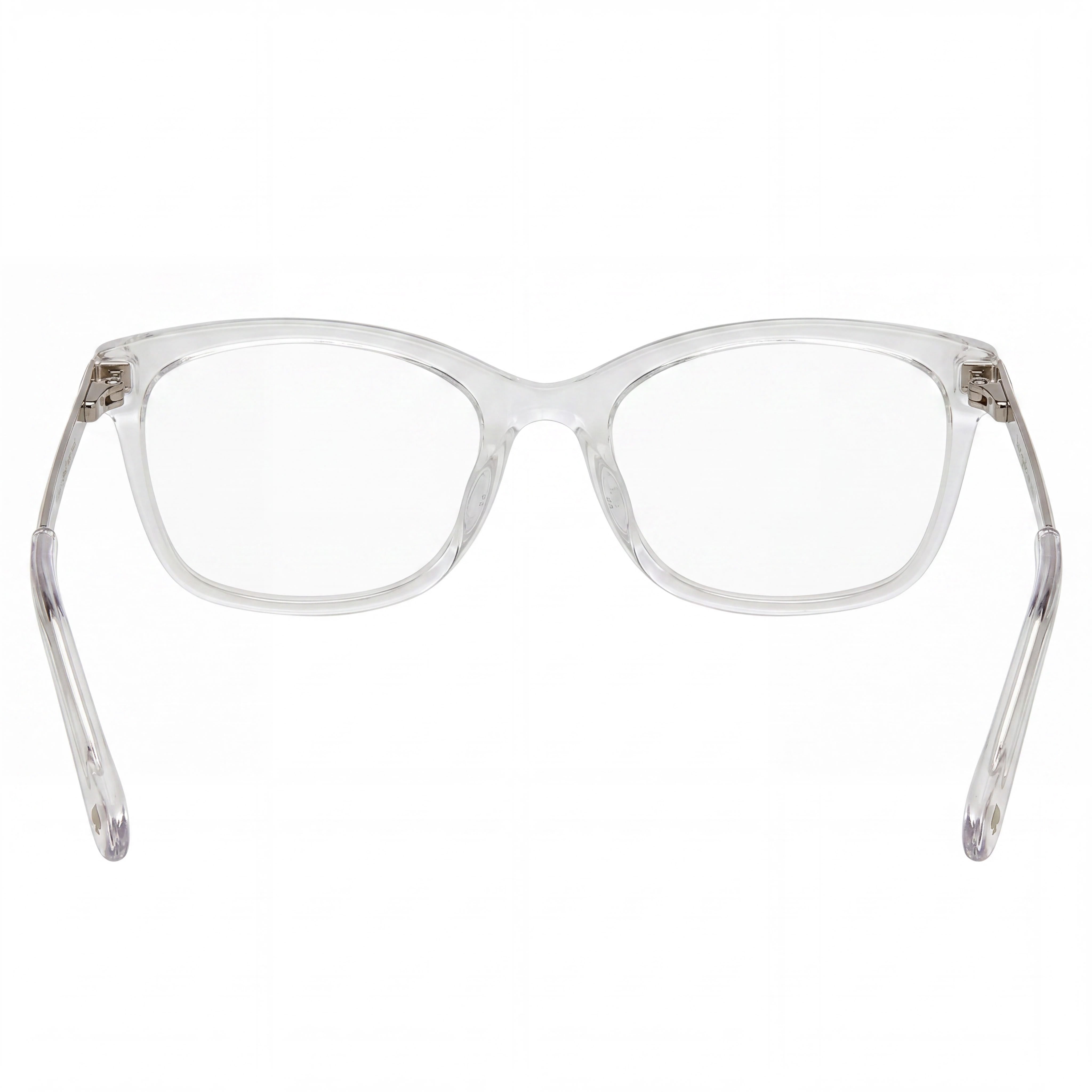 kate spade new york Vicenza Women's Clear Acetate Square Full Rim Eyeglasses with Crystal Lenses 48mm, Photo 3
