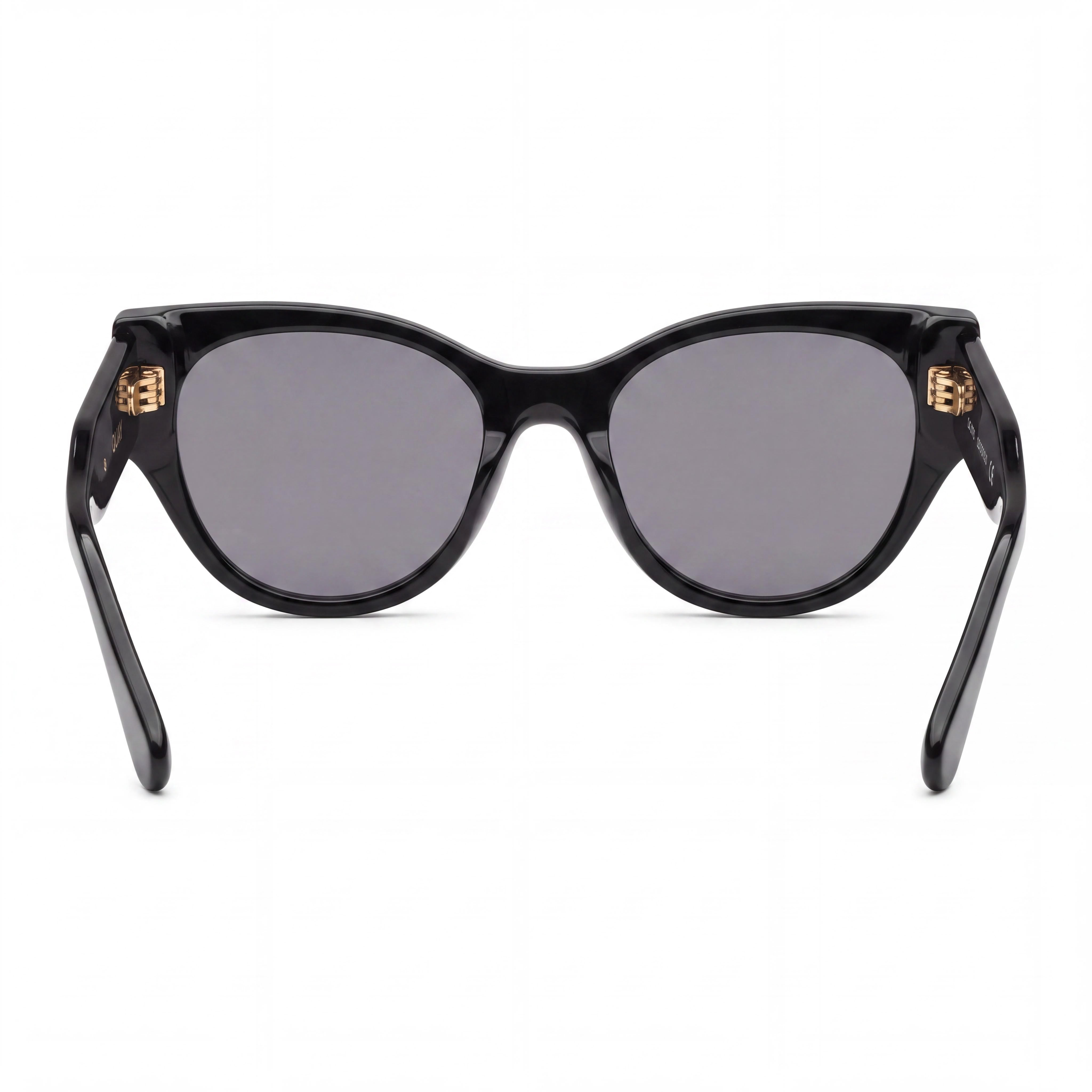 QUAY AUSTRALIA Chit Chat Women's Black Cat Eye Injection Frame Smoke Lenses Non-Polarized UV Protection 145-19-140, Photo 4