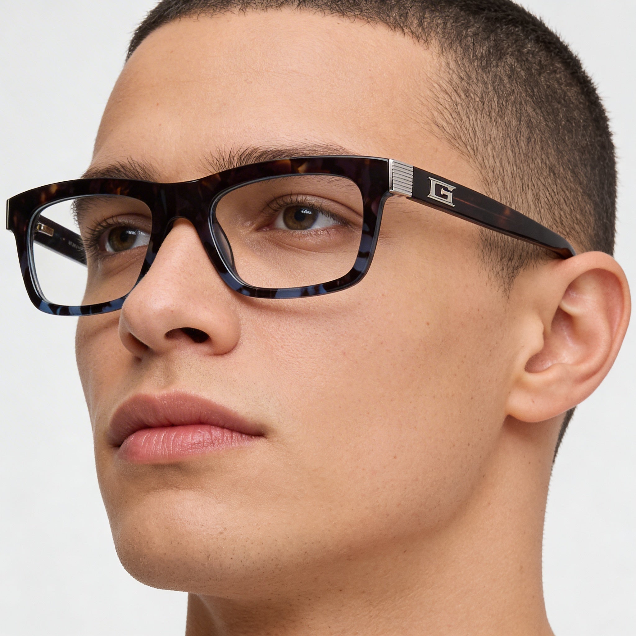 Gafas GUESS para hombre Gu50242 con montura de plástico rubia habana y lentes de policarbonato - Talla 53-20-145mm, Photo 5