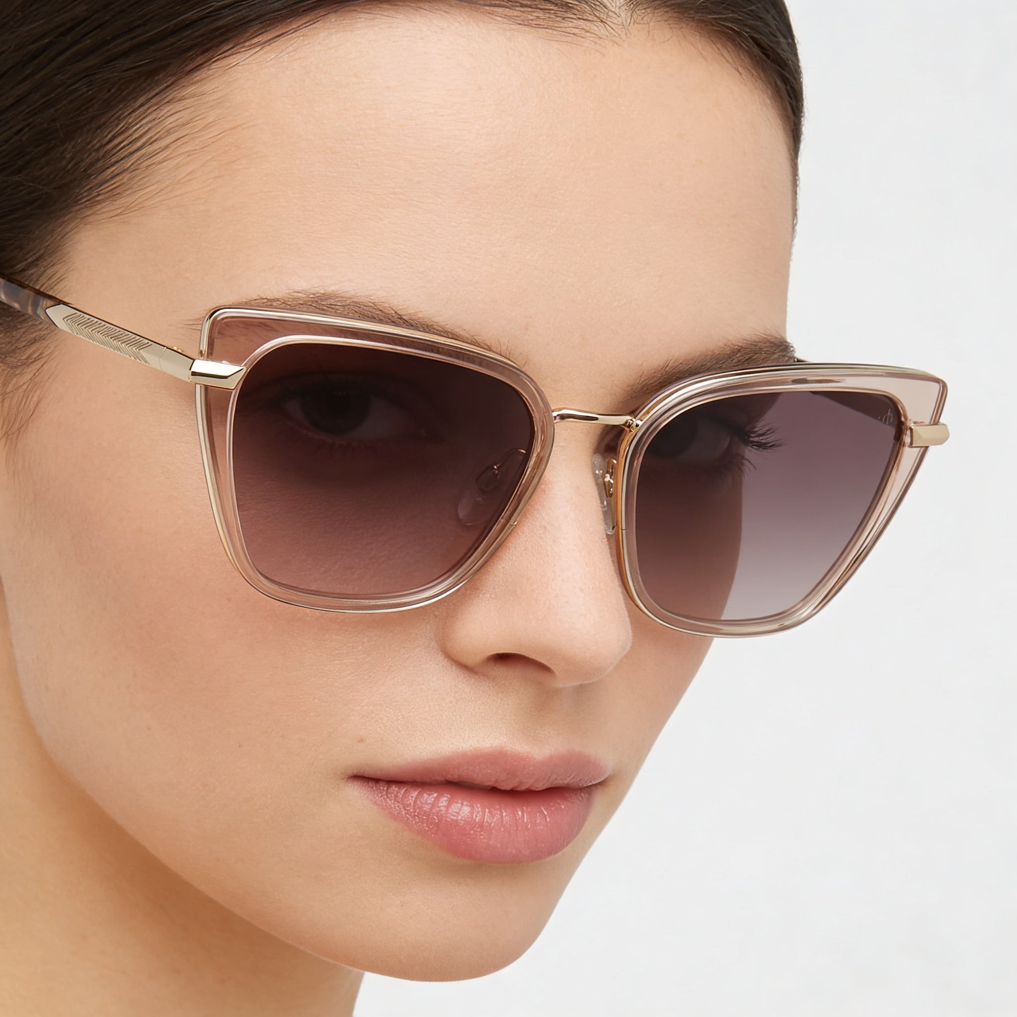 Gafas de sol rag & bone Rnb1057/G/S para mujer con montura de plástico beige, lentes de policarbonato con protección UV, 56 mm, Photo 5