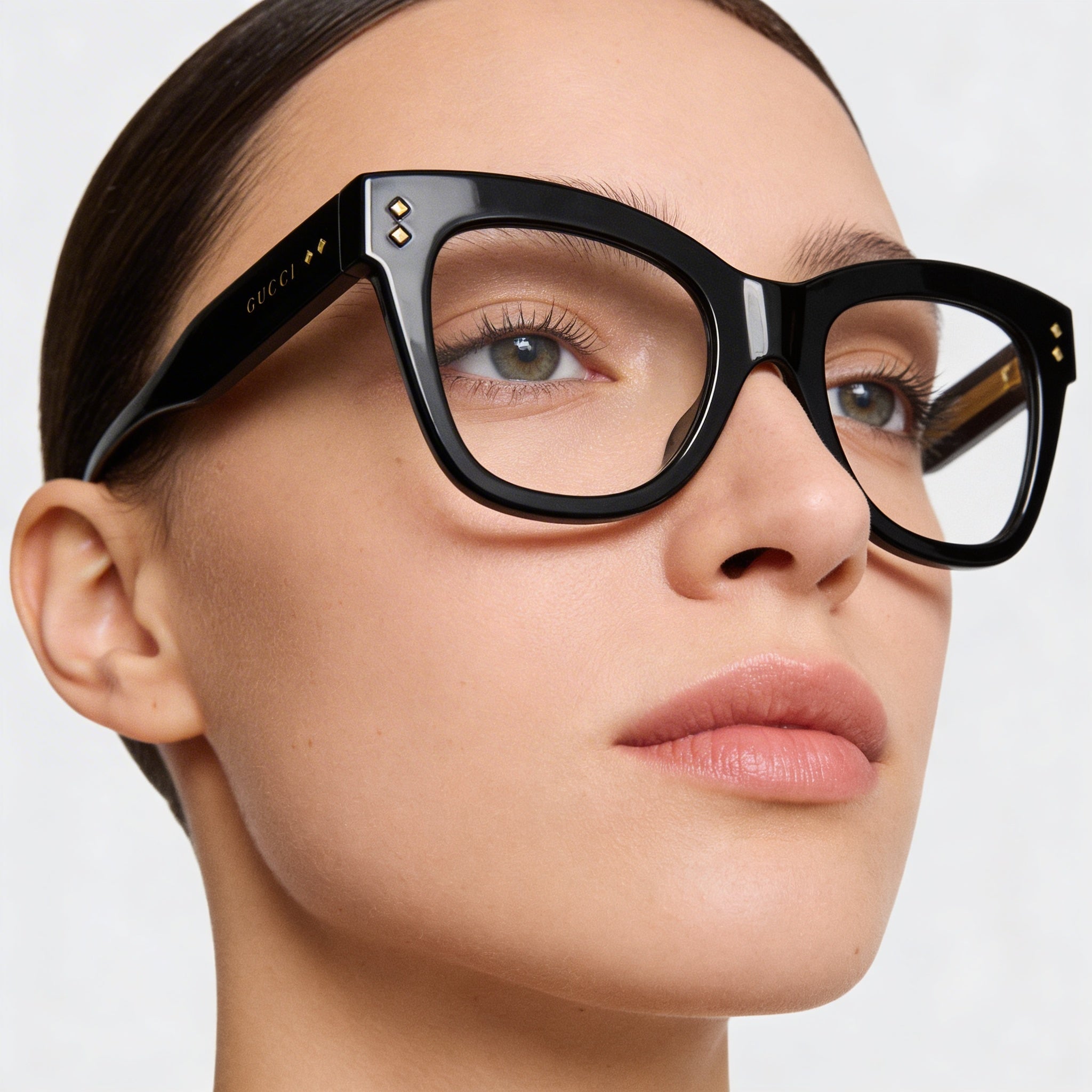 Gucci Gg1082o-001 Women's Black Acetate Cat Eye Full Rim Non- Eyeglasses Frame, 50mm Lens Width, Photo 4