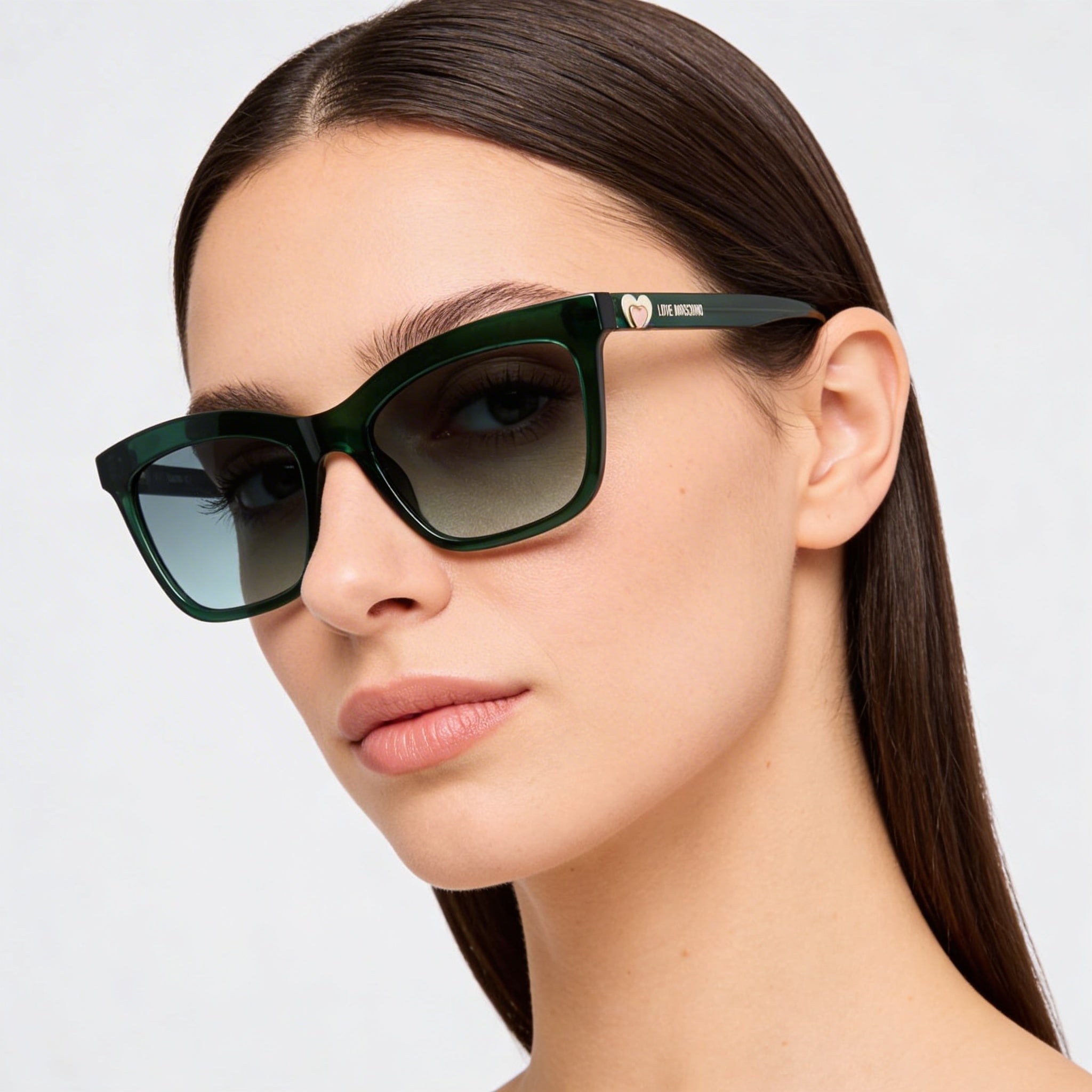 Gafas de sol Moschino Mol057/s informales para mujer con montura de propionato verde EQ y protección UV de 54 mm, Photo 4